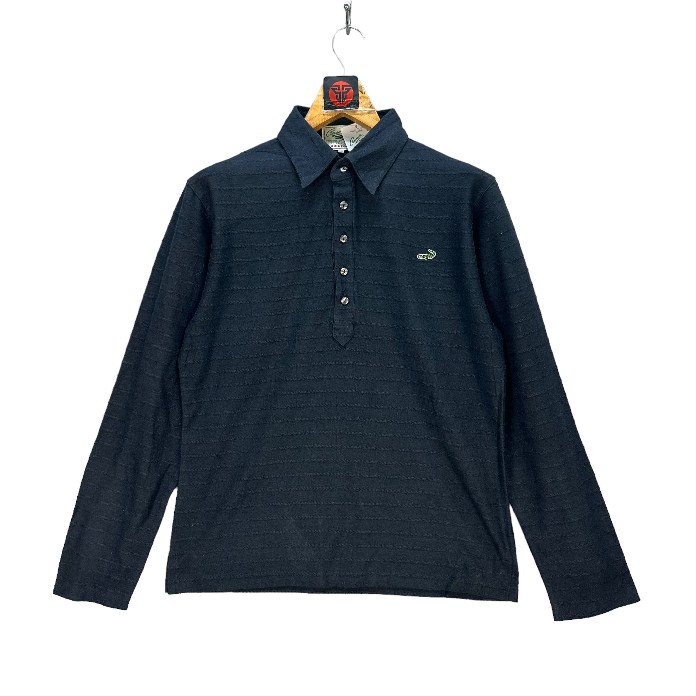 Vintage CROCODILE LONG SLEEVE POLO SHIRT #7703-166 Size US L / EU 52-54 / 3 - 1 Thumbnail