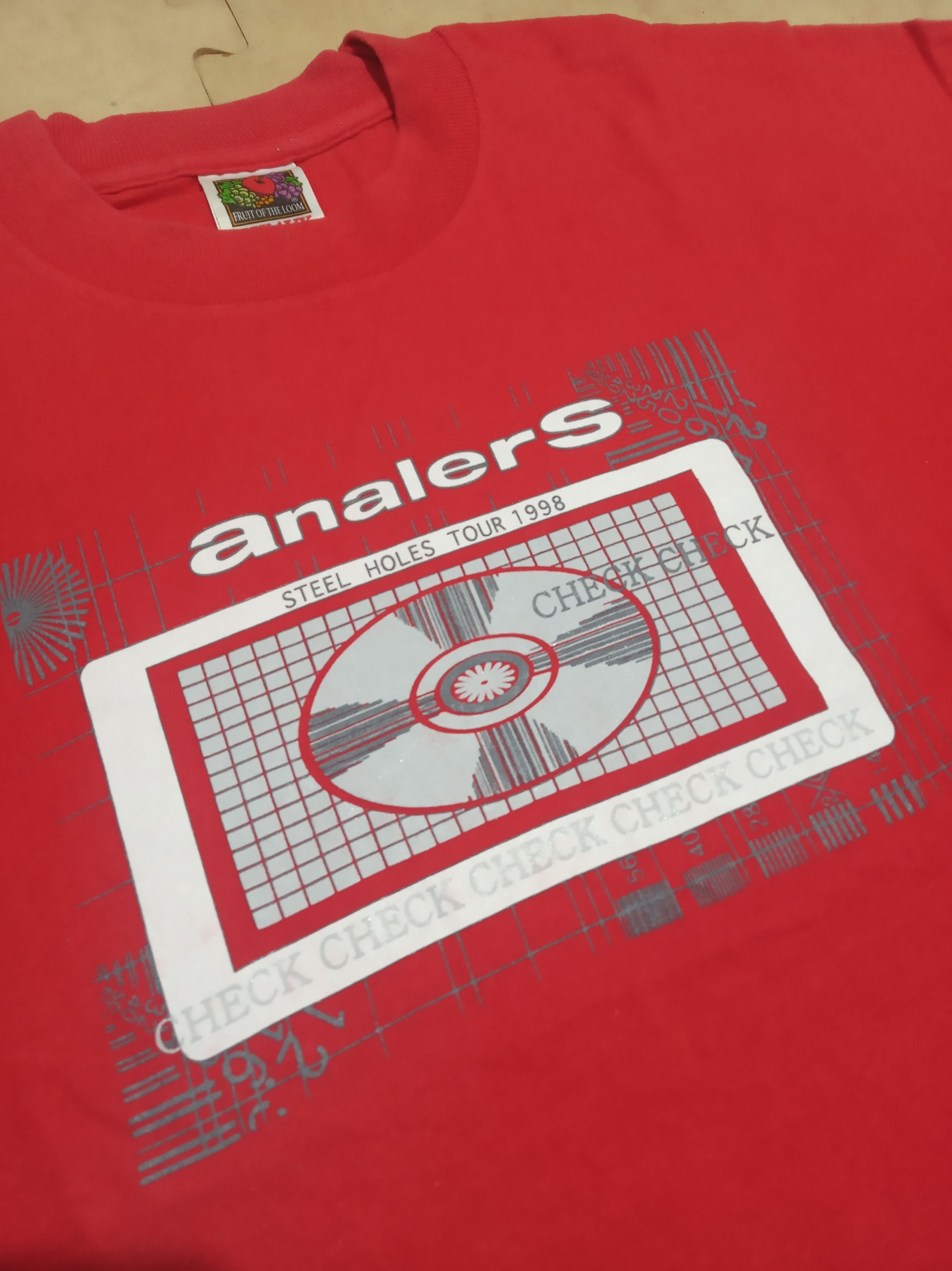 Band Tees Analers "Steel Hole Tour 1998" Small Red Size US S / EU 44-46 / 1 - 3 Thumbnail
