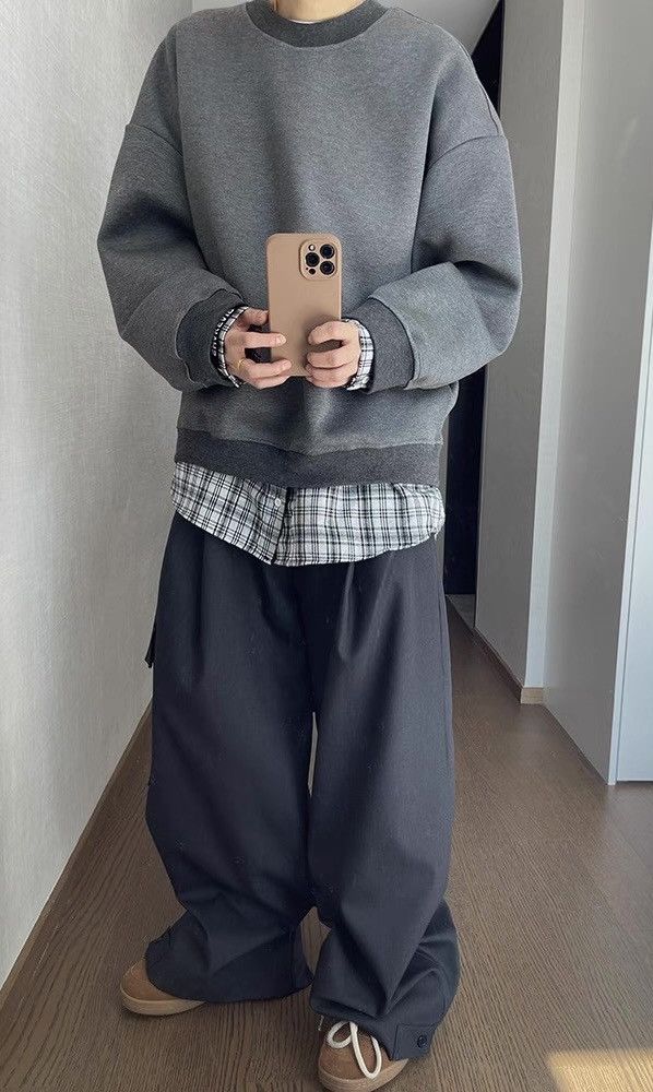 Japanese Brand × Vintage Retro y2k layered plaid shirt oversized sweatshirt Size US XL / EU 56 / 4 - 4 Thumbnail