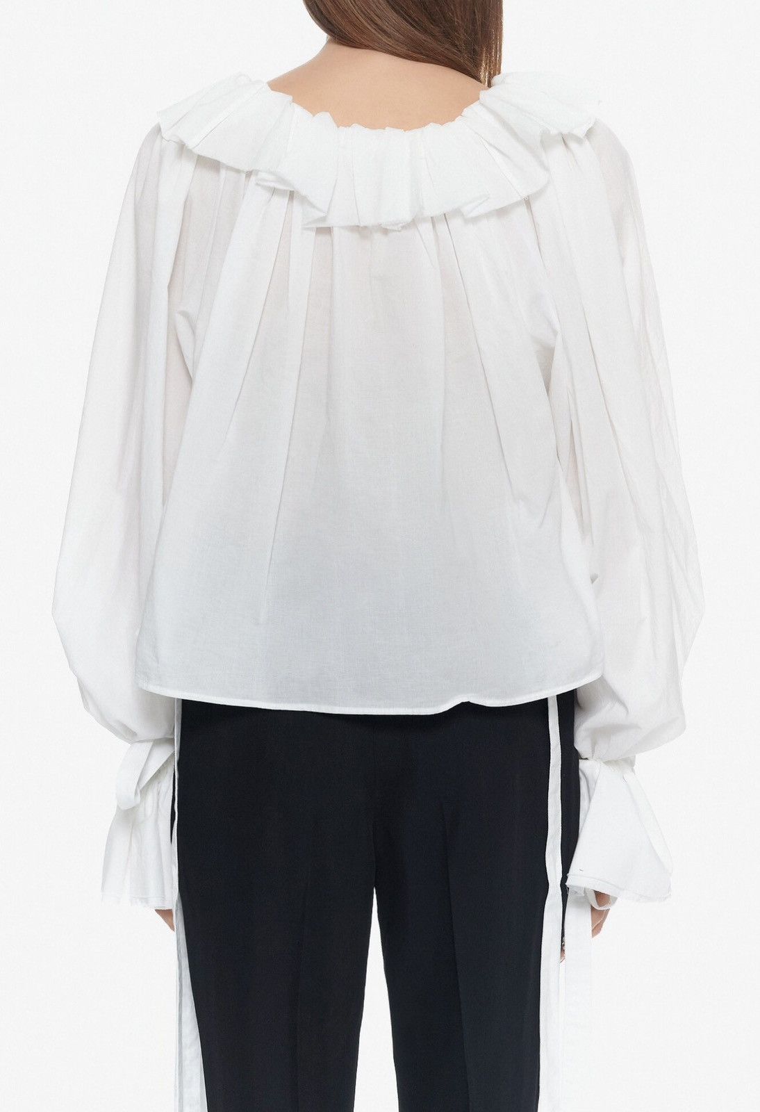 Ann Demeulemeester Ann Demeulemeester Stee Ruffled Draped Shirt Size XS / US 0-2 / IT 36-38 - 2 Thumbnail