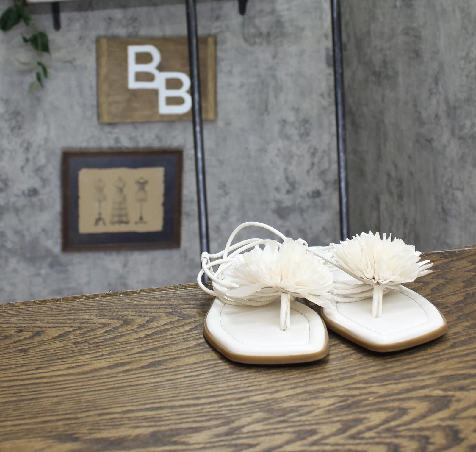 Other Inc International Concepts Flat Sandals White Smooth 8m Size US 8 / IT 38 - 3 Thumbnail