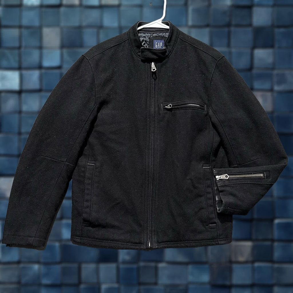 Gap VINTAGE Gap Bomber Jacket Men Small Black Wool Blend Quilted Lined Zip Pockets Full Zip Casual Winter 90s Style Mens Size US S / EU 44-46 / 1 - 1 Thumbnail
