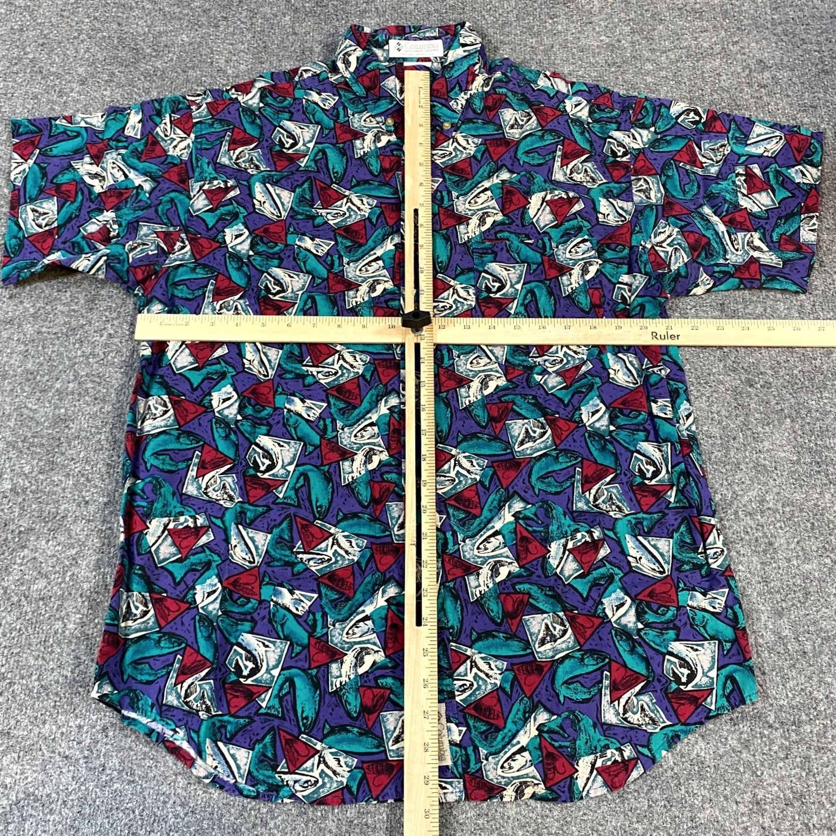 Vintage Columbia Mens Shirt M Blue Short Sleeve All Over Fish Lures Vintage Size US M / EU 48-50 / 2 - 2 Thumbnail