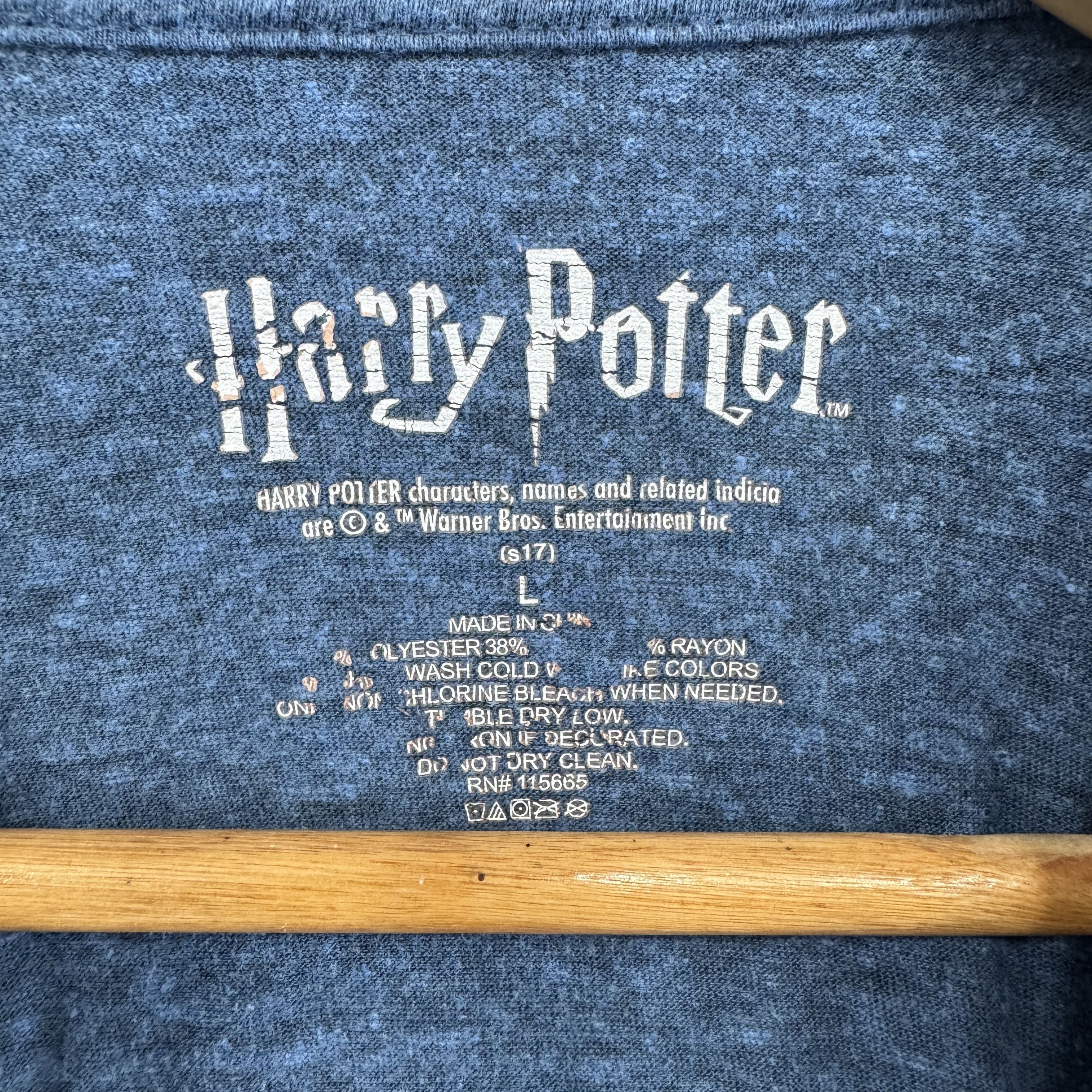 Vintage Harry Potter Dark Arts Mens Blue Short Sleeve Tshirt Size US L / EU 52-54 / 3 - 6 Thumbnail