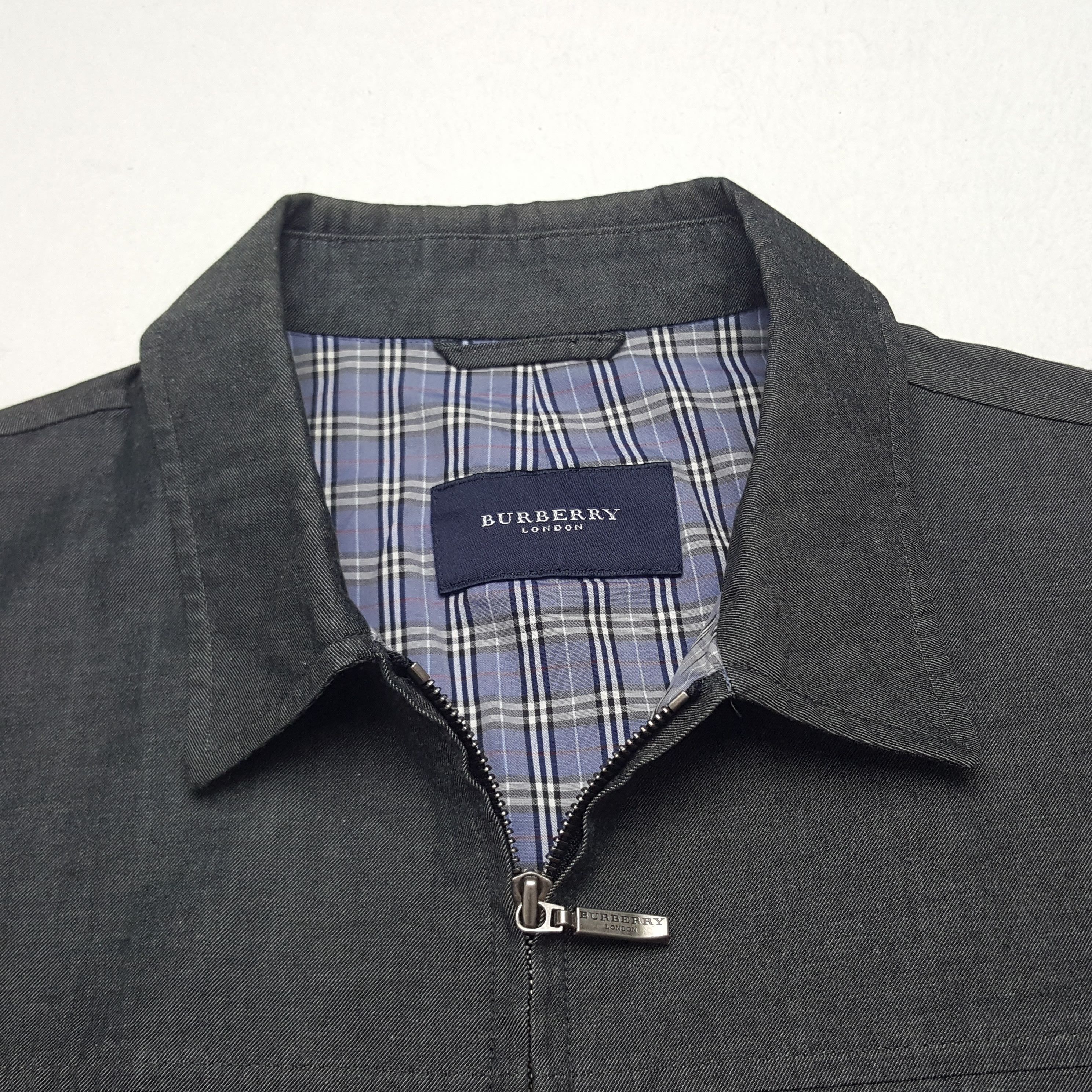Burberry × Vintage Vintage Burberry London Zipper Custom Art Logo Jacket Size US L / EU 52-54 / 3 - 4 Thumbnail