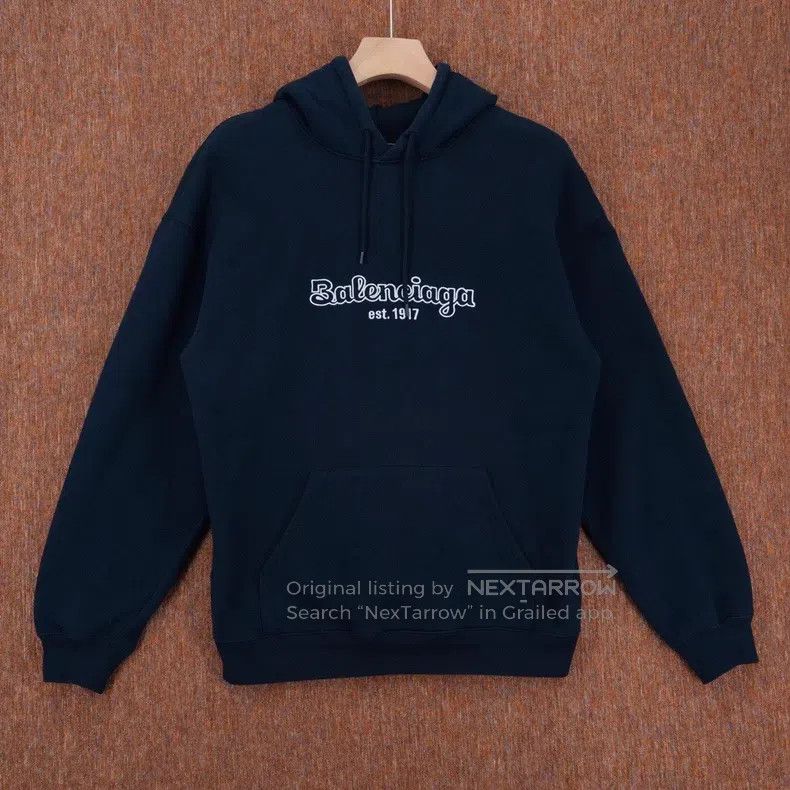 Balenciaga Letter Printed Casual Hooded Sweatshirt