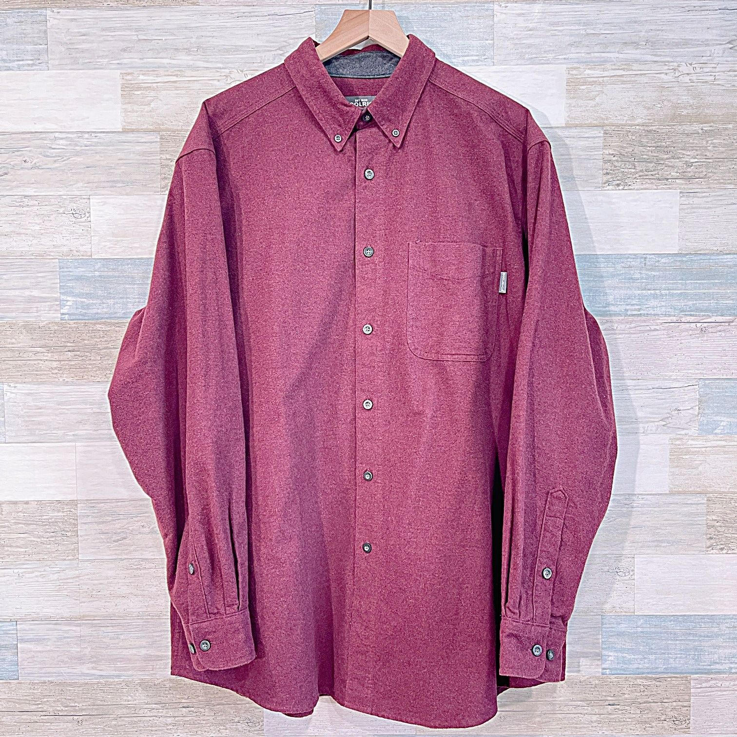 Woolrich Woolen Mills Woolrich Flannel Chamois Cloth Shirt Ruby Red Mens XL Size US XL / EU 56 / 4 - 1 Thumbnail