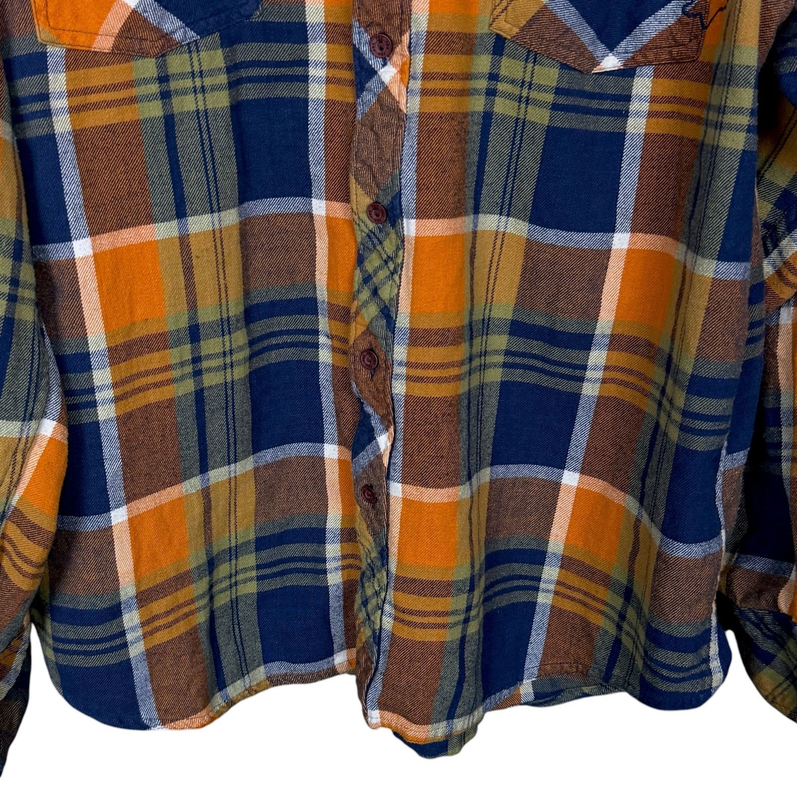 Fox Racing Fox Racing Flannel Shirt Mens XL Orange Plaid Long Sleeve Size US XL / EU 56 / 4 - 4 Thumbnail