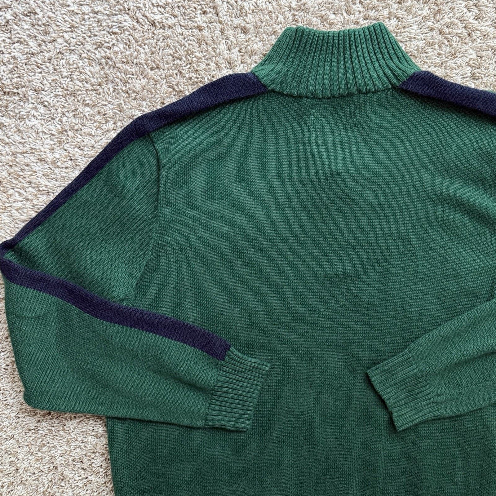 Polo Ralph Lauren × Ralph Lauren NWT Polo Ralph Lauren 100% Cotton Green Quarter Zip Sweater Size US XXL / EU 58 / 5 - 6 Thumbnail