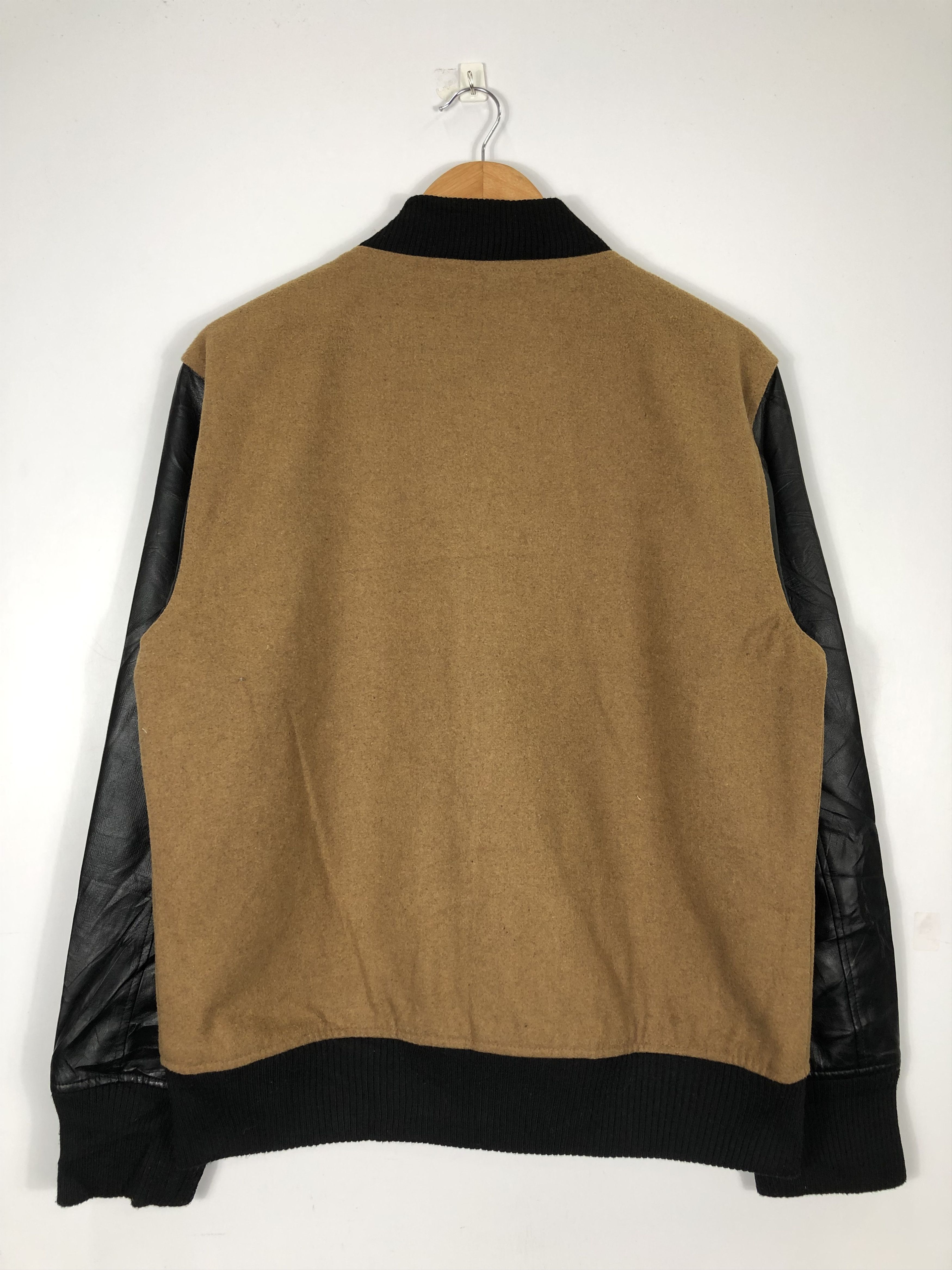 Japanese Brand Vintage Varsity Jacket Synthetic Leather Sleeve Japan V0177 Size US L / EU 52-54 / 3 - 3 Thumbnail