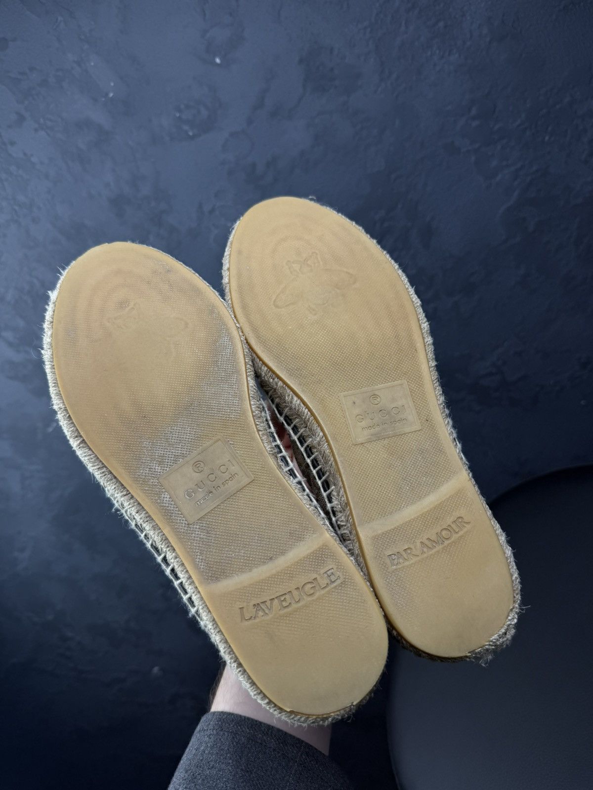 Gucci Gucci GG Supreme Canvas Monogram Espadrille Flats Slip Ons Size US 6 / IT 36 - 11 Thumbnail