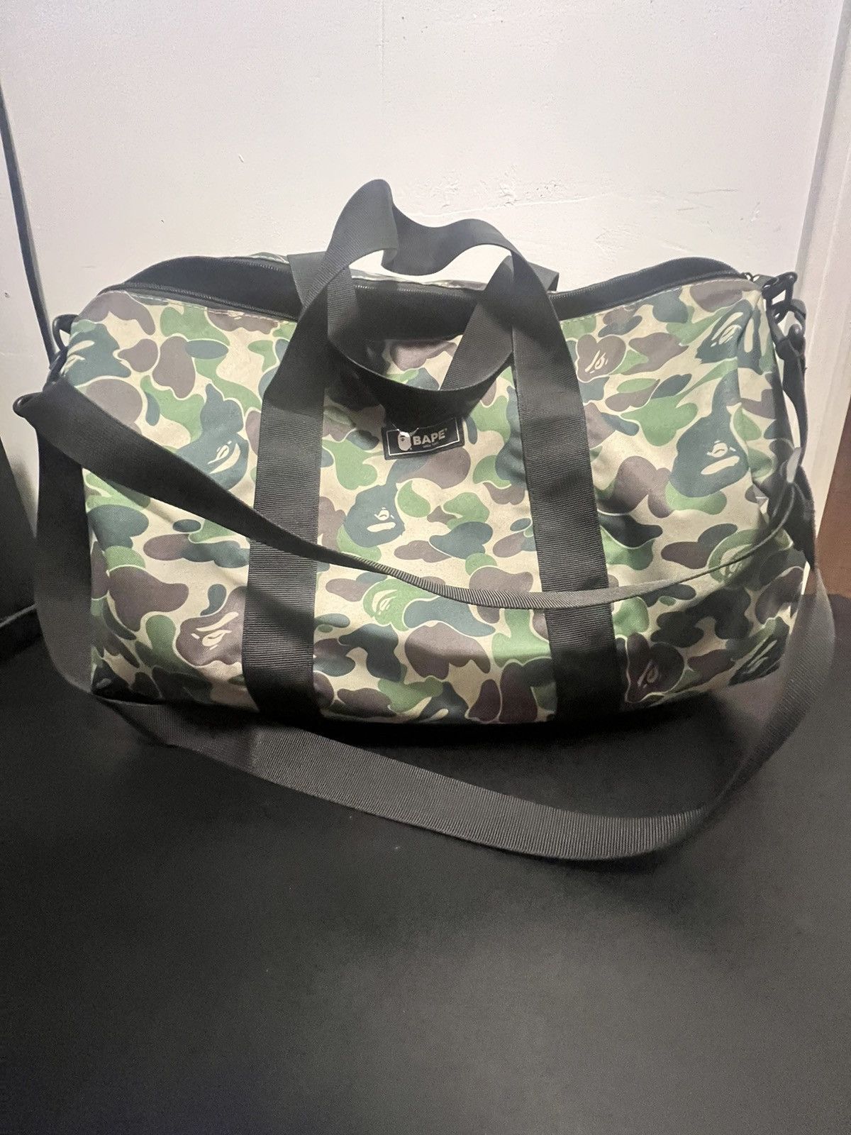 image of Bape Duffle Bag in Green, Men's