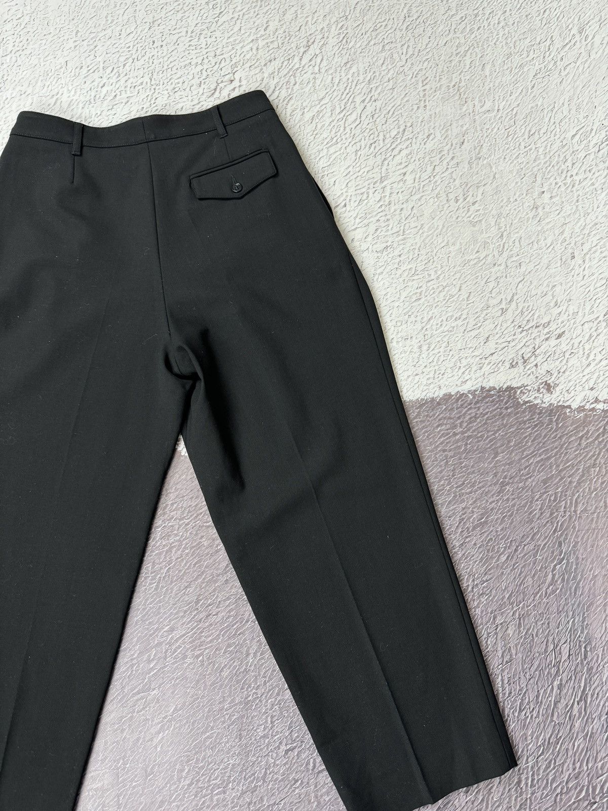 Etro Etro black wool wide classic dress pants made in Italy Size 27" / US 4 / IT 40 - 12 Thumbnail