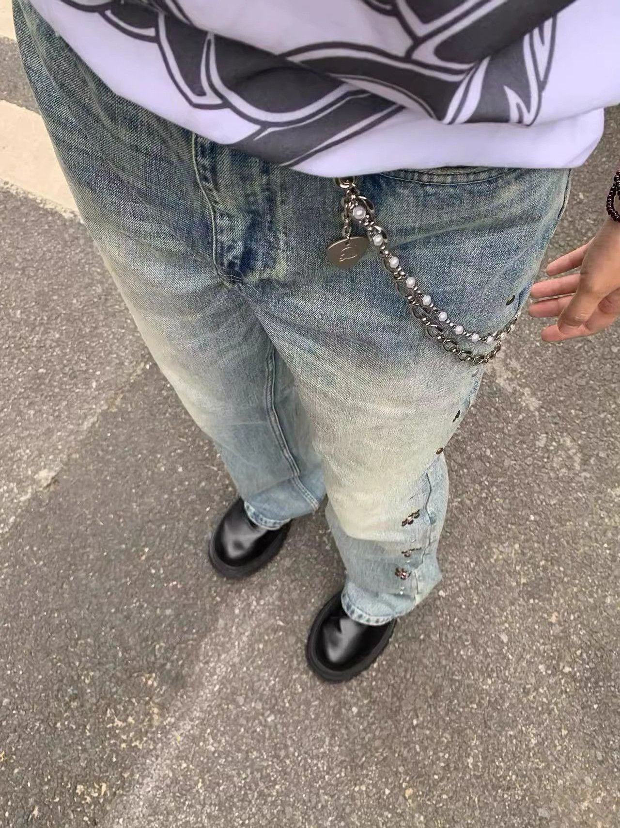 Japanese Brand × Jewelry 2 Layer Natural Echo Pearled Wallet Chain Size ONE SIZE - 2 Thumbnail
