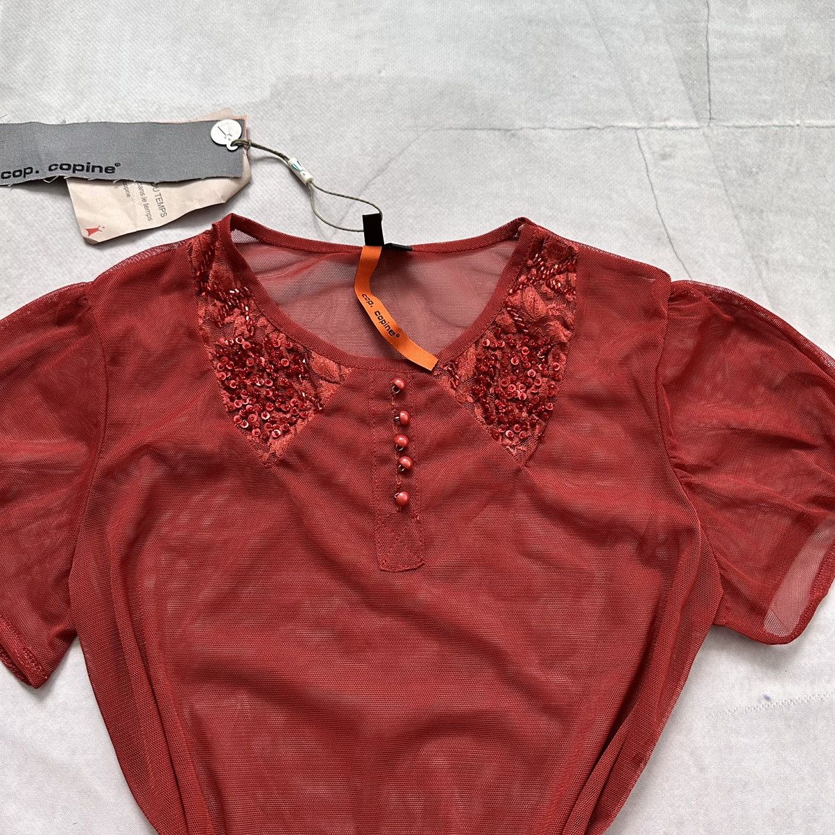 Cop Copine NEW Cop Copine Vintage Mesh Glitter T Shirt Hysteric Glamour Size M / US 6-8 / IT 42-44 - 2 Thumbnail