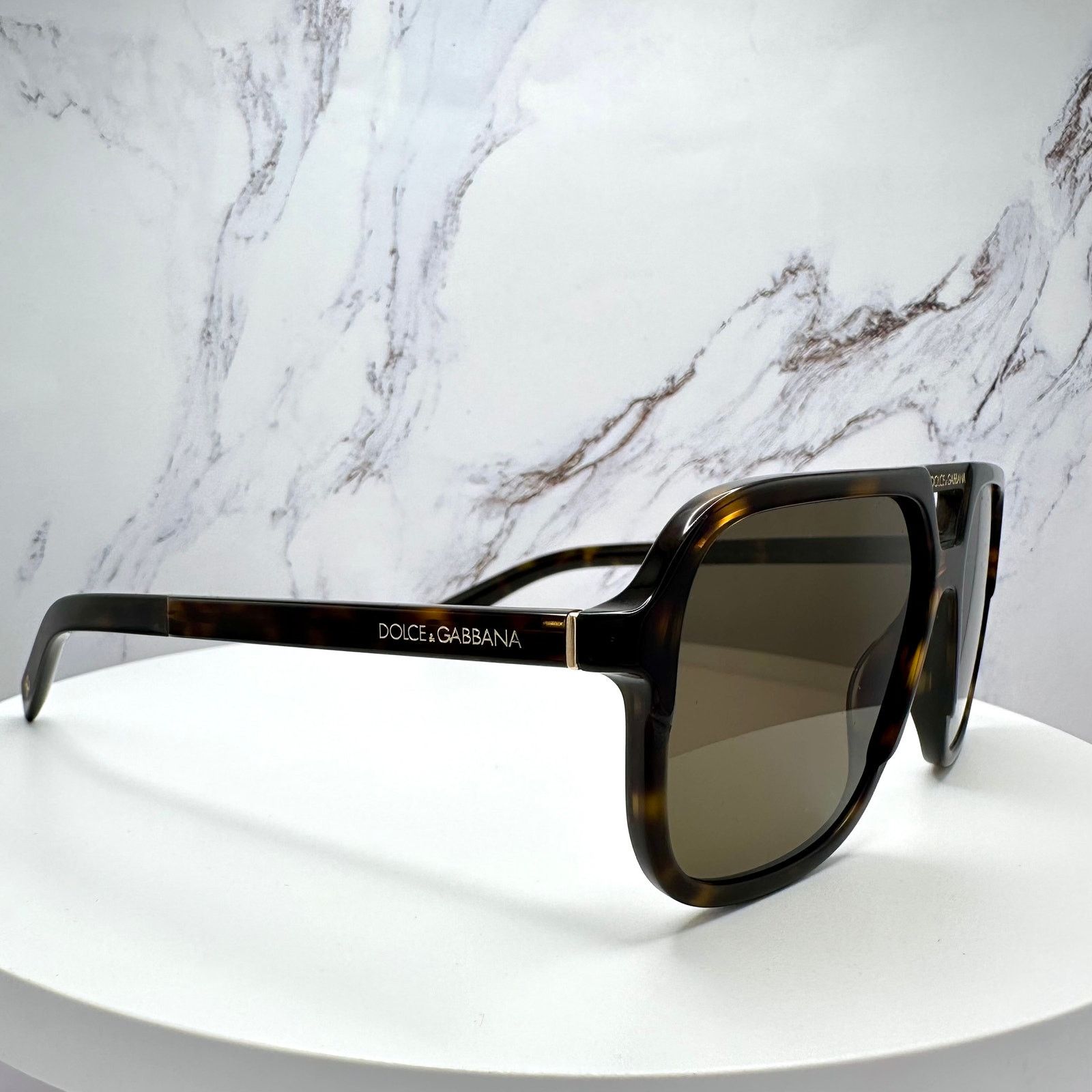 Dolce & Gabbana New Dolce & Gabbana Sunglasses Brown Aviator Pilot Gold Size ONE SIZE - 11 Thumbnail