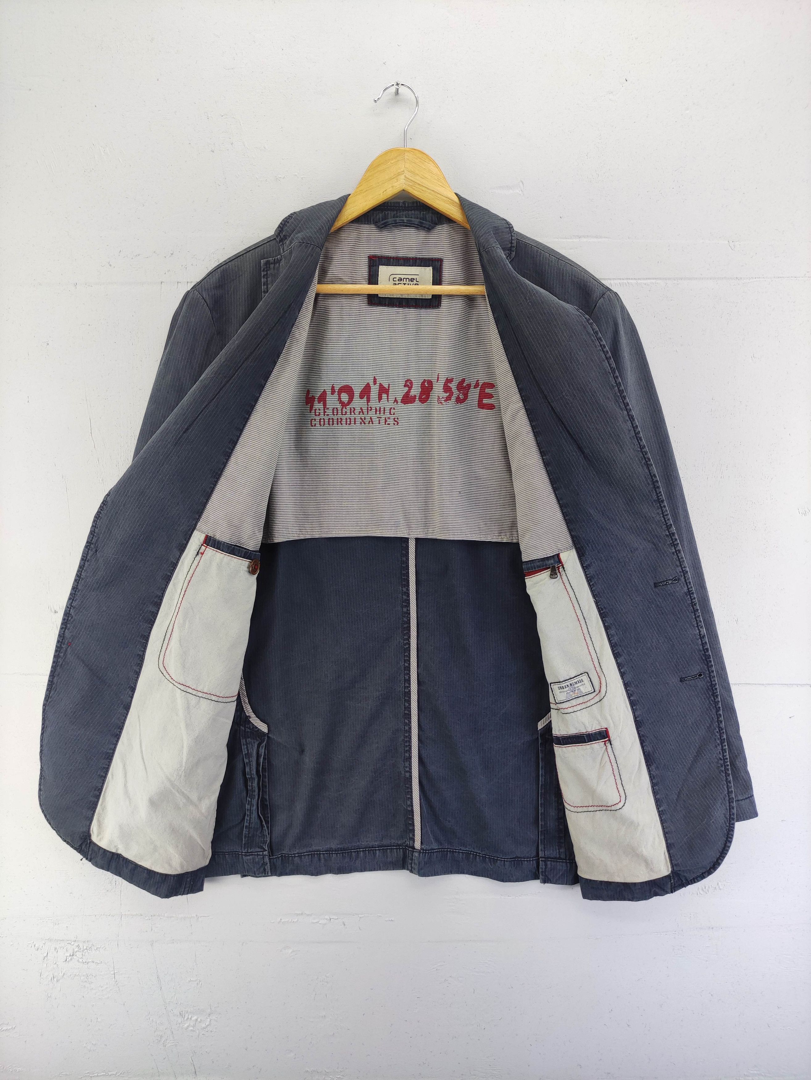 Camel Vintage Camel Active Small Striped Blazer Coat Jacket Size US L / EU 52-54 / 3 - 6 Thumbnail