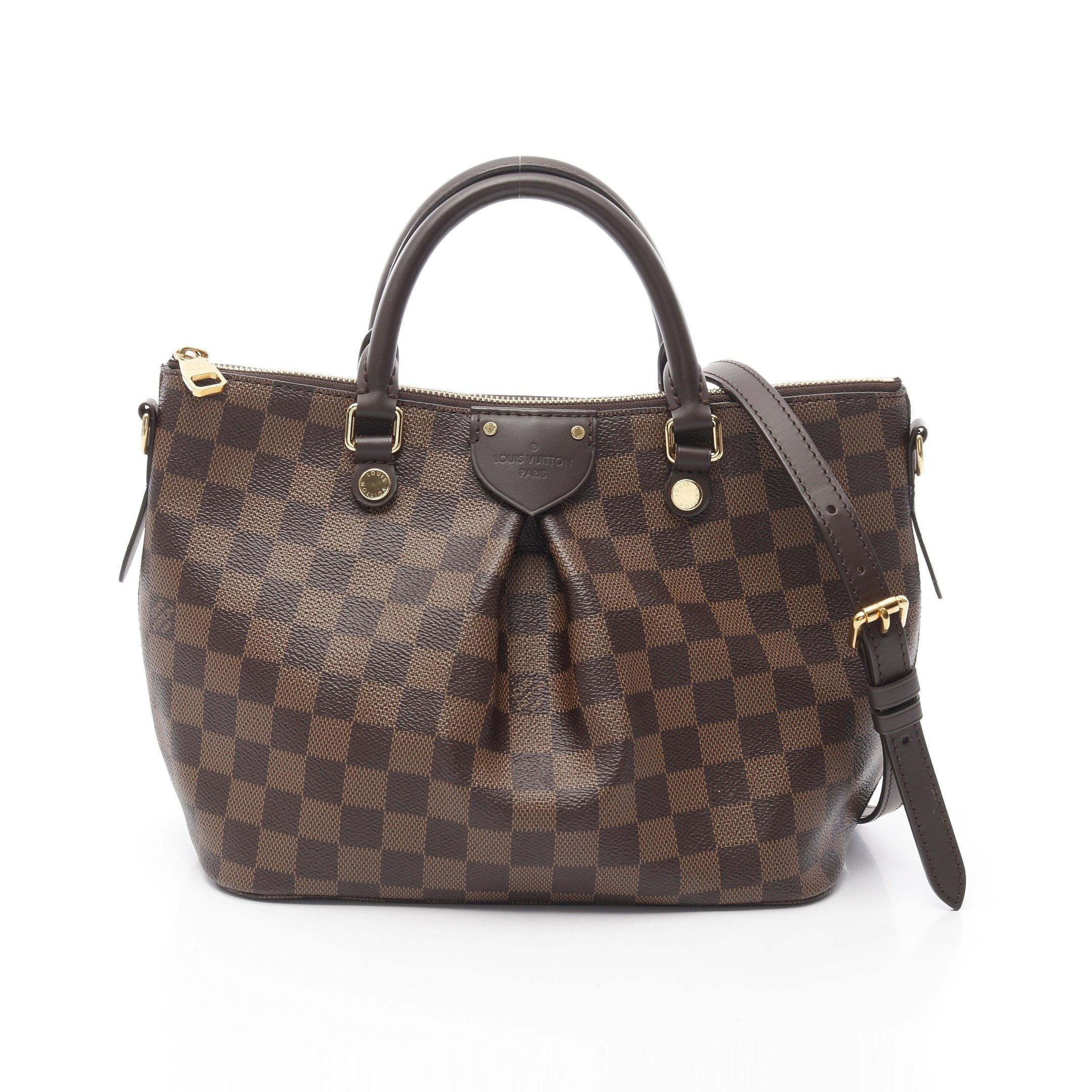 Louis Vuitton Louis Vuitton Siena Pm Damier Ebene Handbag Leather Brown Size ONE SIZE - 1 Thumbnail