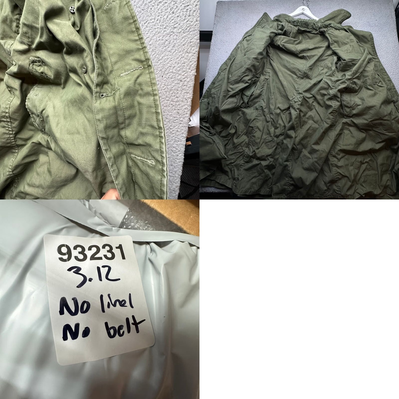 Vintage VINTAGE US Army Trench Coat Mens Medium Green Cotton Sateen OG-107 Overcoat 60s Vietnam Era Size US M / EU 48-50 / 2 - 9 Thumbnail