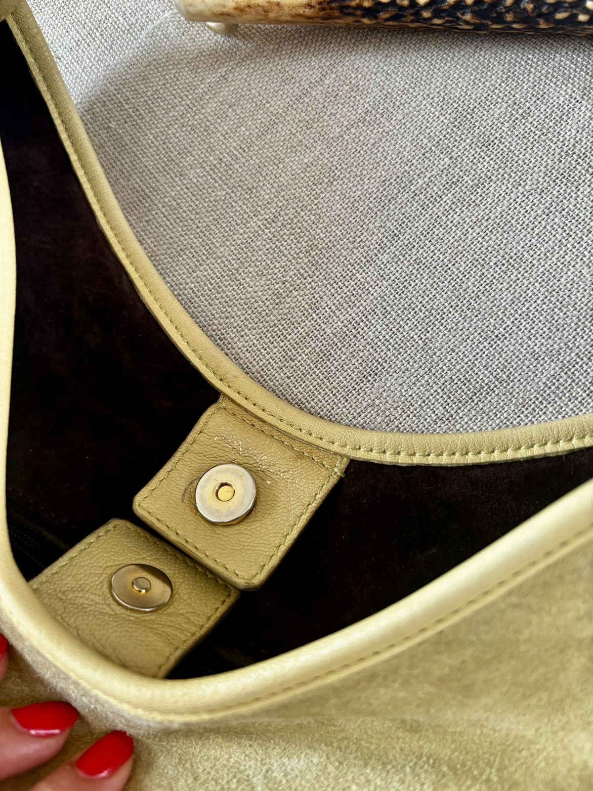Yves Saint Laurent Beige Yves Saint Laurent Mombasa Saint Tropez Hobo Size ONE SIZE - 3 Thumbnail