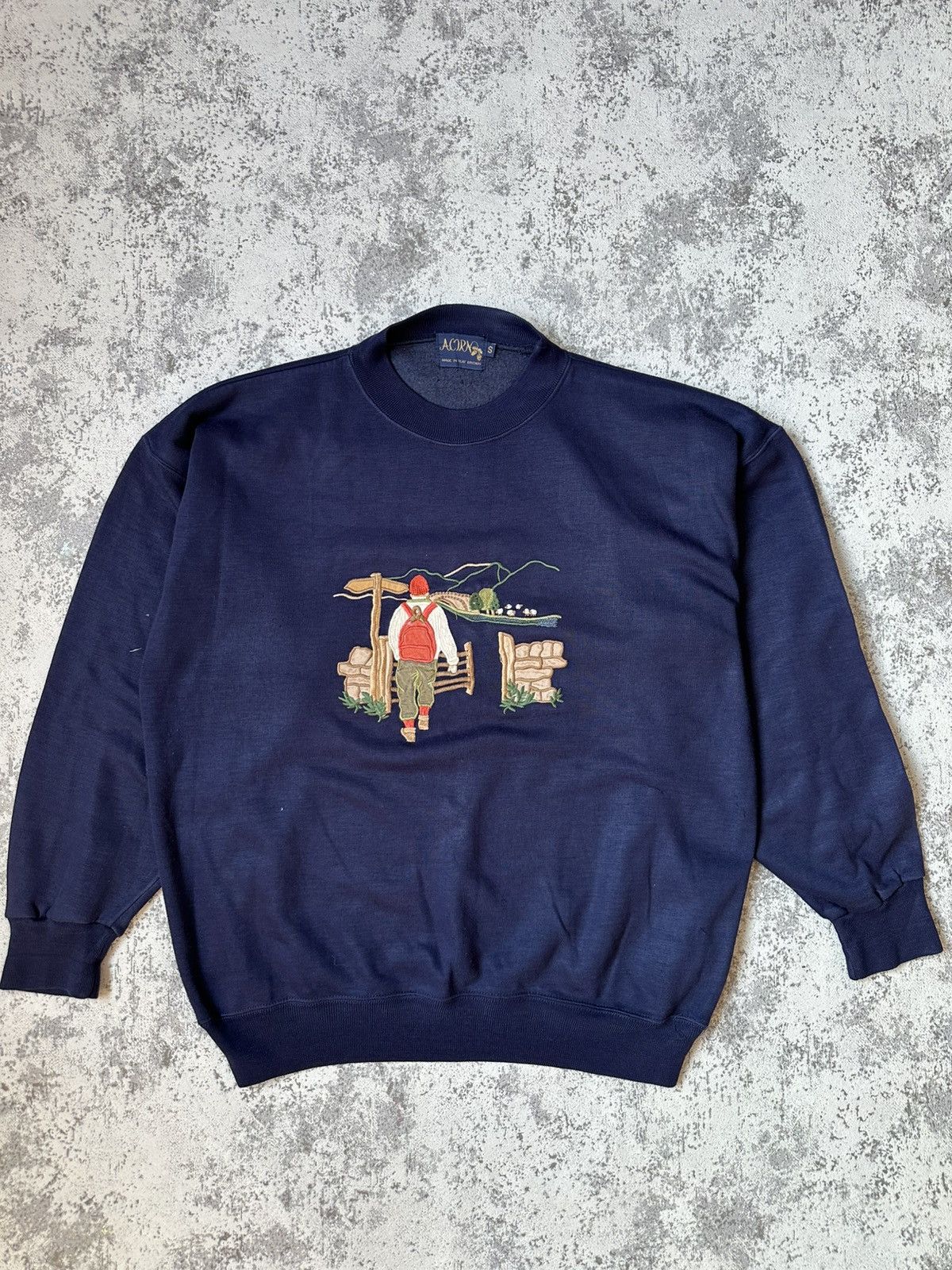 Designer Vintage Acorn Embroidered Crewneck Size US M / EU 48-50 / 2 - 1 Thumbnail