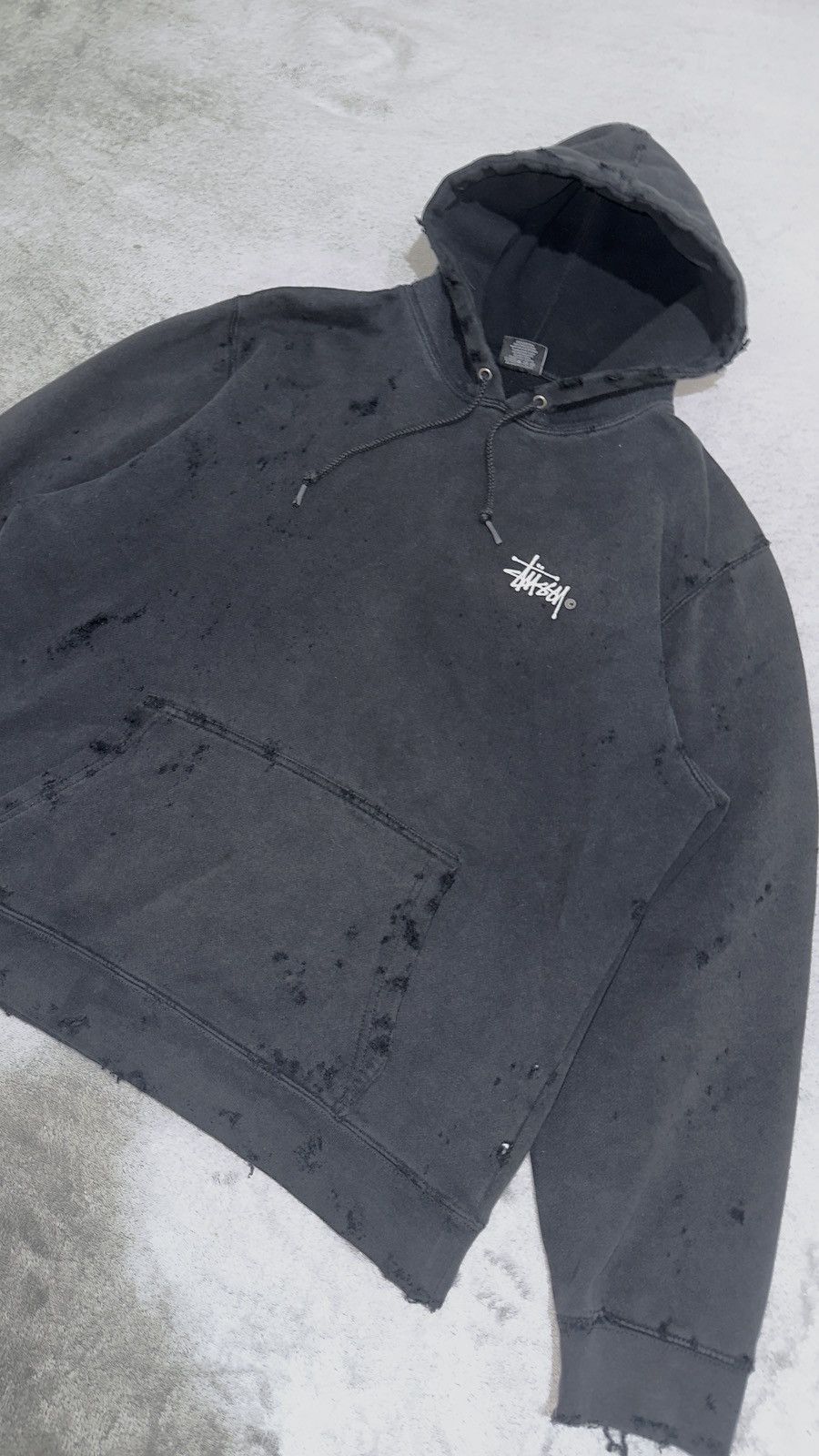 Stussy Hoodie Stussy 🔥🤯 2010s vintage trashed hoodie Size US L / EU 52-54 / 3 - 1 Thumbnail
