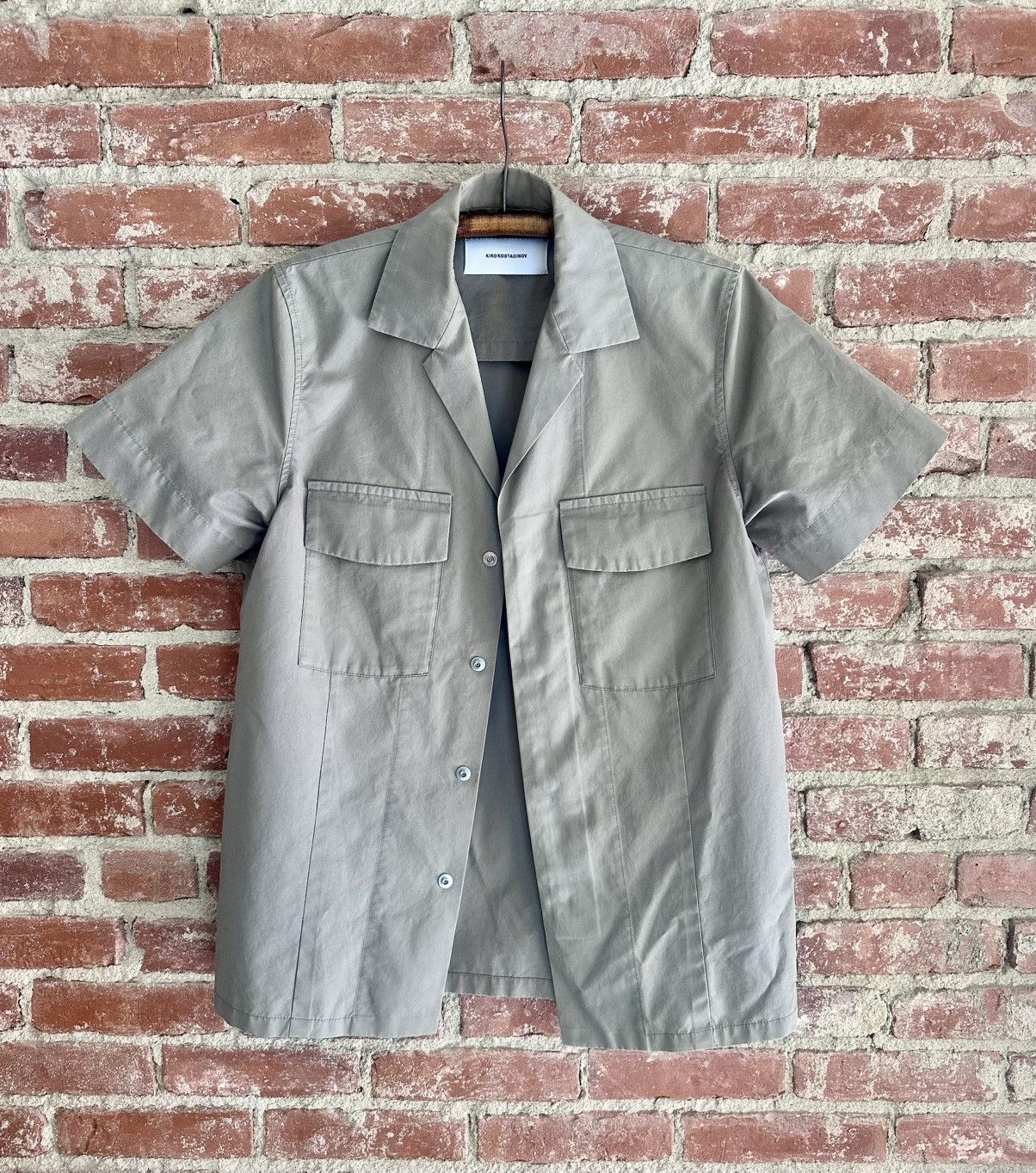 Kiko Kostadinov 00022017 Taupe Work Shirt Size US L / EU 52-54 / 3 - 1 Thumbnail