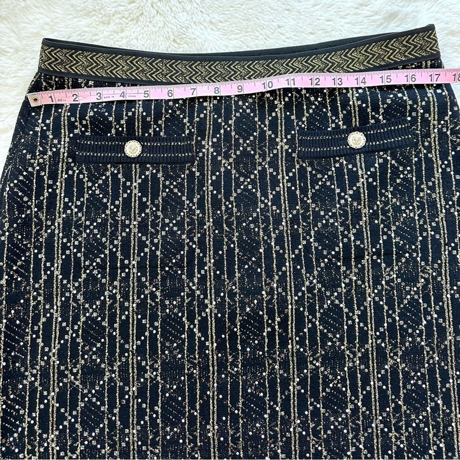 Chanel NWT!!! CHANEL tweed skirt size 44FR or 12US Authentic 3250$ Size 34" / US 12 / IT 48 - 11 Thumbnail