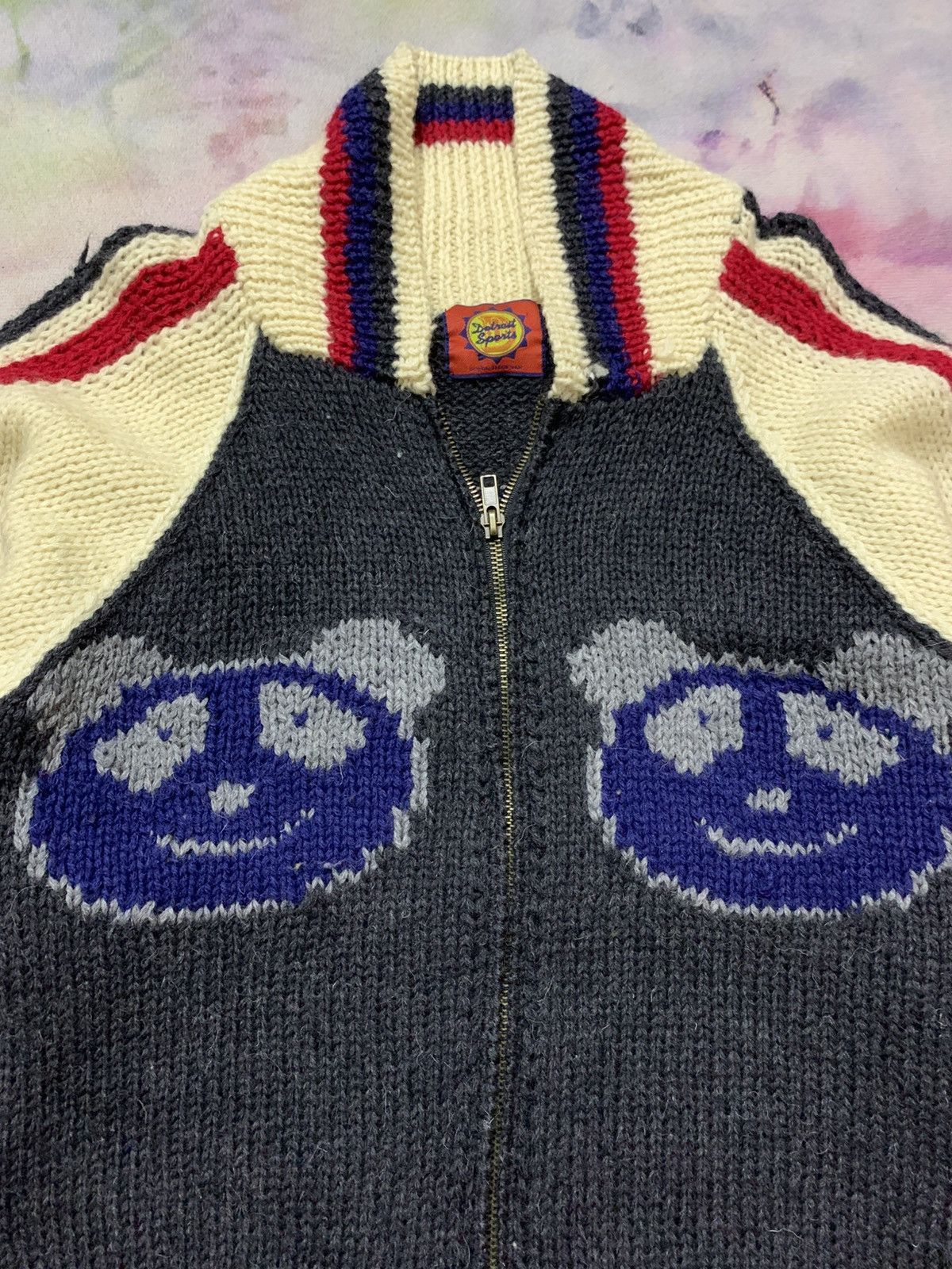 Angel Blue 2000’s Detroit Sports Cowichan Panda Knitted Hysteric Size US S / EU 44-46 / 1 - 5 Thumbnail