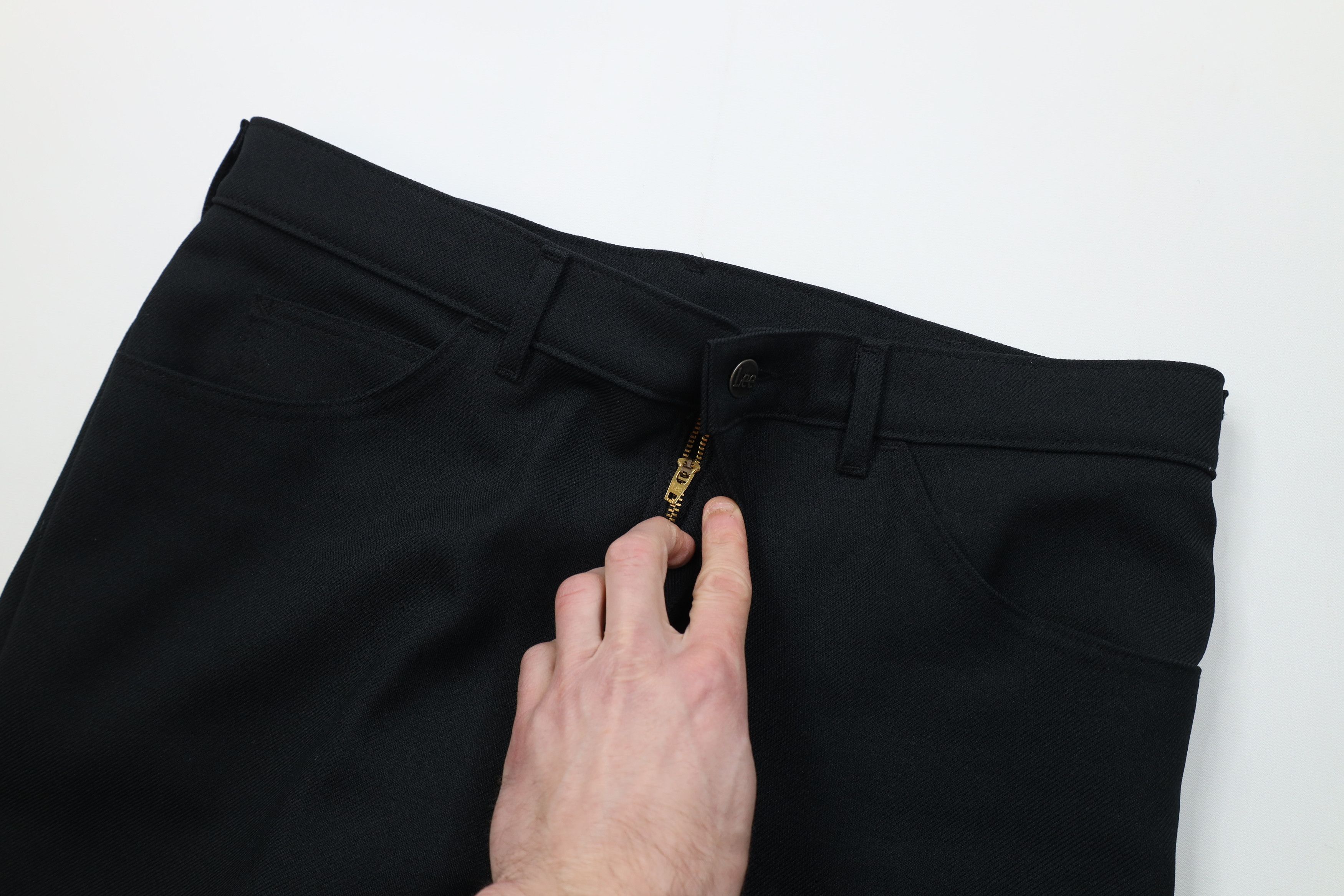 Lee Vintage 90s Lee Western Flared Wide Leg Chino Pants Black Size US 36 / EU 52 - 7 Thumbnail