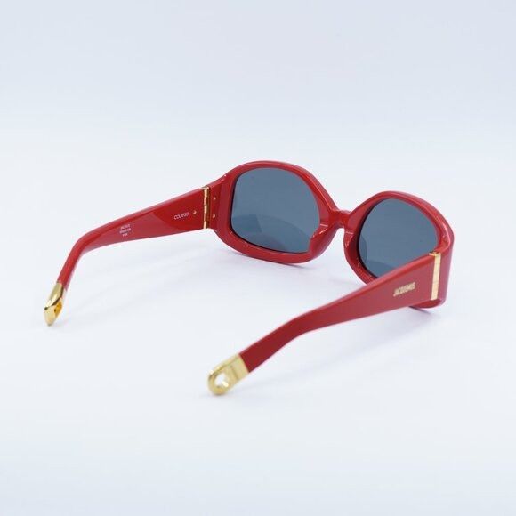 Jacquemus Jacquemus COLAPSO JAC/15 C2 Sunglasses Red Geometric Frame Size ONE SIZE - 5 Thumbnail