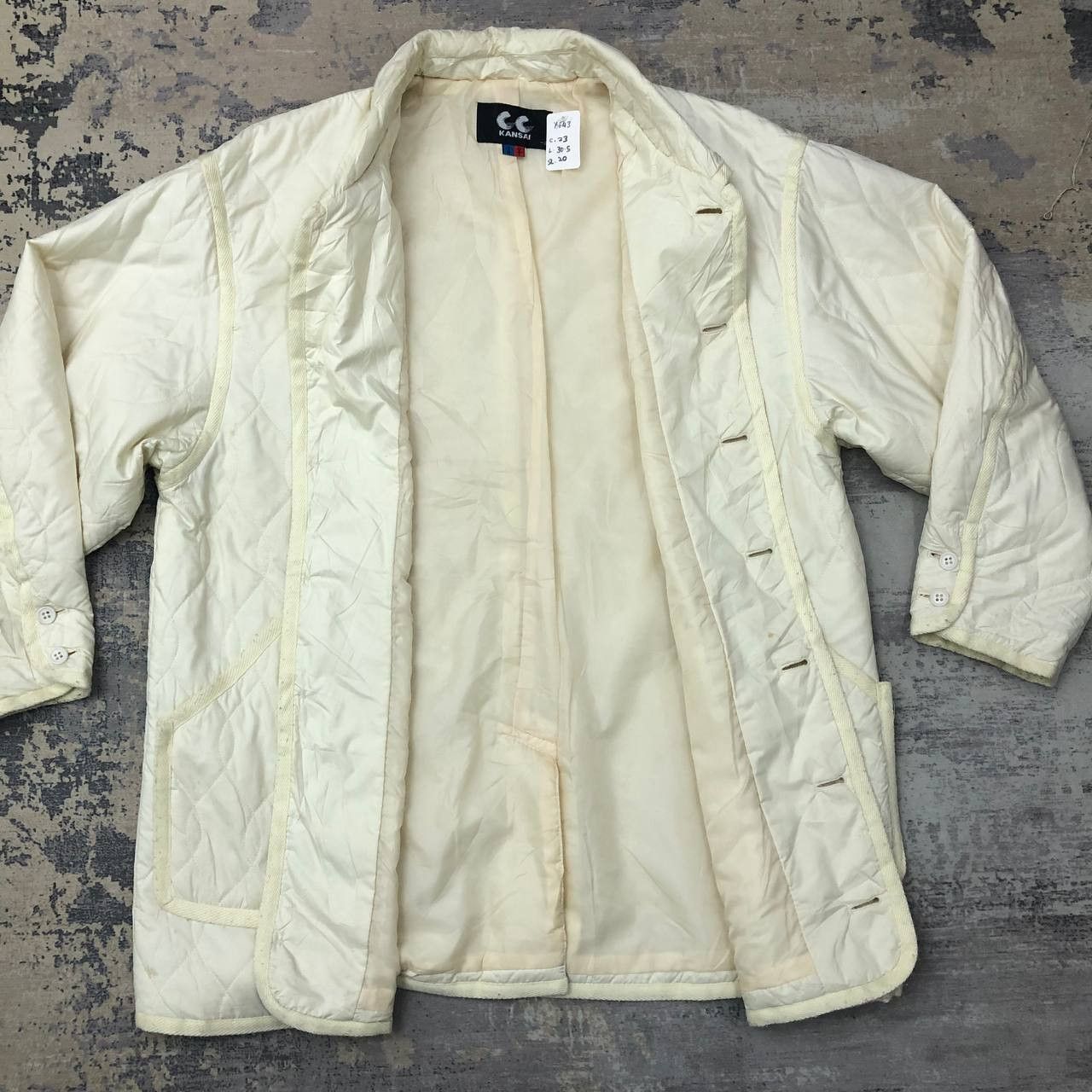Kansai Yamamoto Y643 KANSAI QUILTED CHORED JACKETS Size US L / EU 52-54 / 3 - 4 Thumbnail