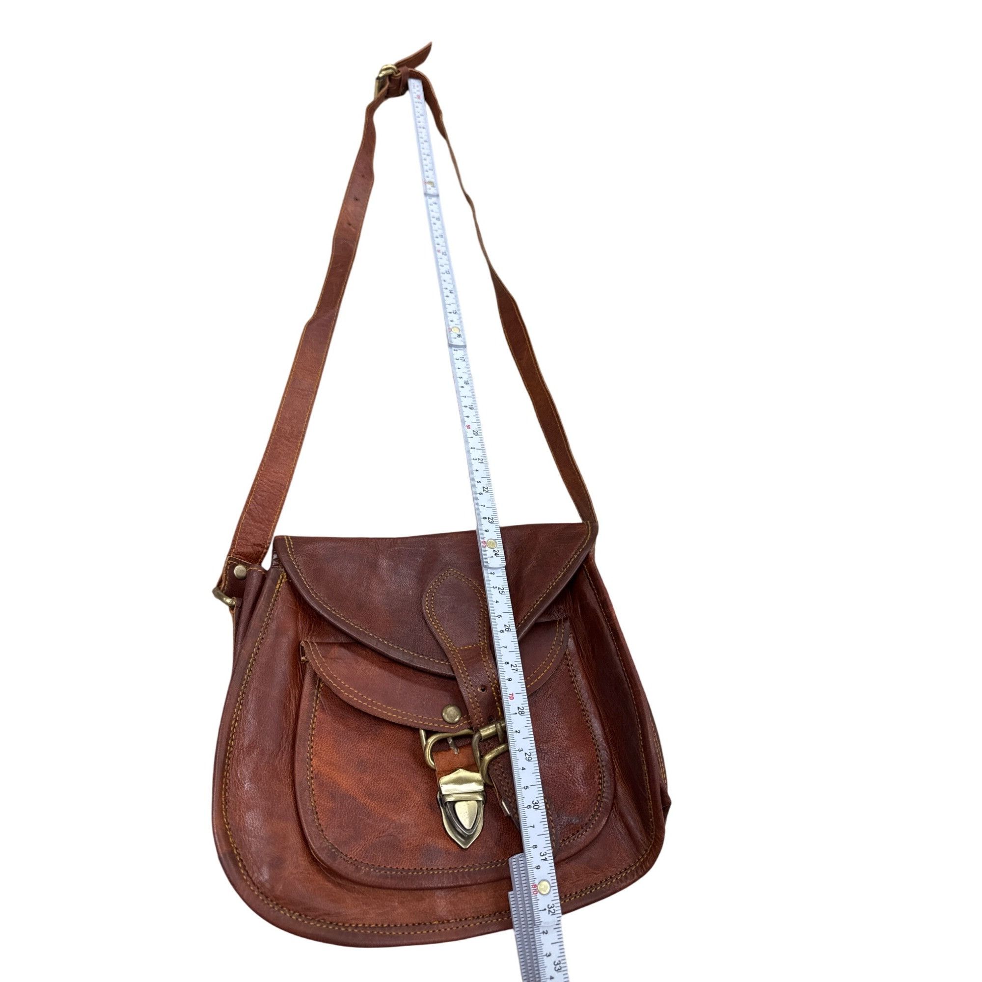 Vintage Firu womens Vintage Leather Handmade crossbody Purse 9x10 SK Size ONE SIZE - 7 Thumbnail