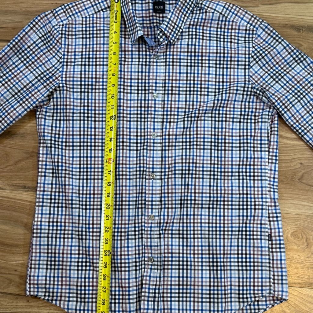 Hugo Boss Hugo Boss Slim Fit Check Shirt XL Multicolor Size 38L - 4 Thumbnail