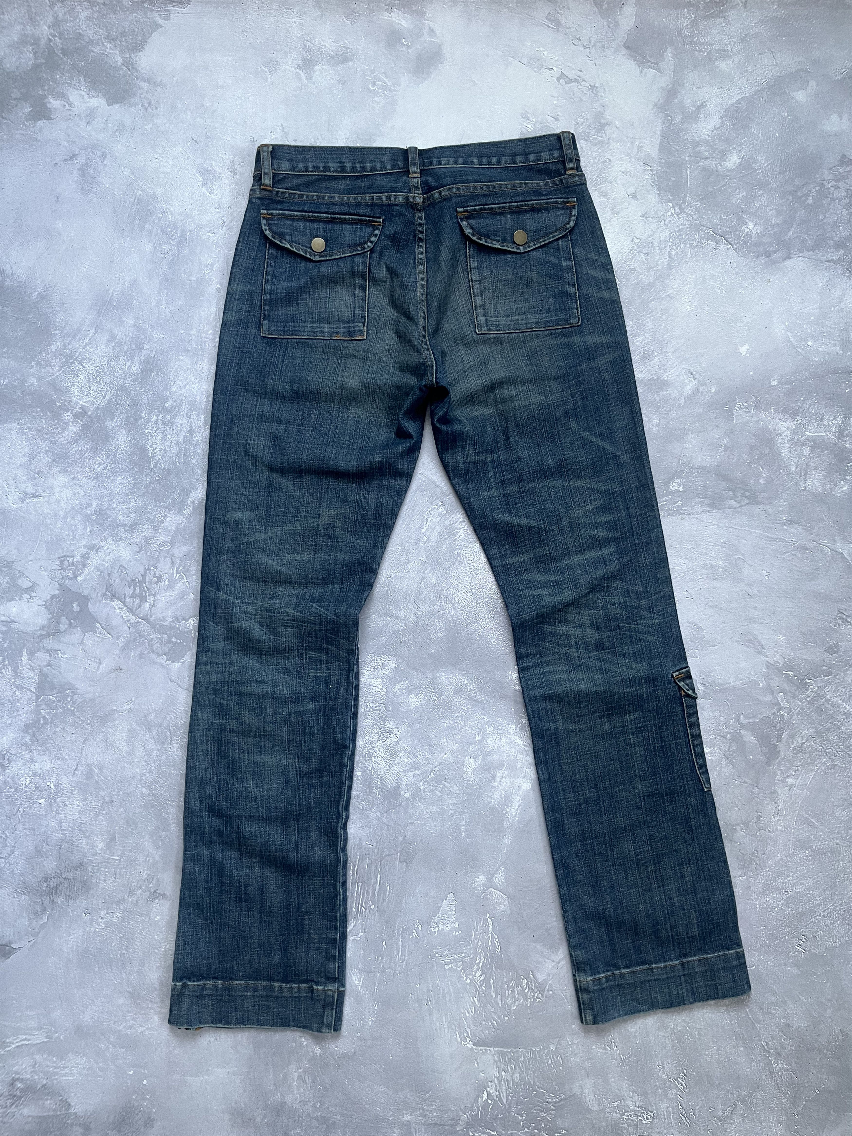 Ralph Lauren Vintage Ralph Lauren Military Denim Blue Cargo Pants Size 32" / US 10 / IT 46 - 2 Thumbnail