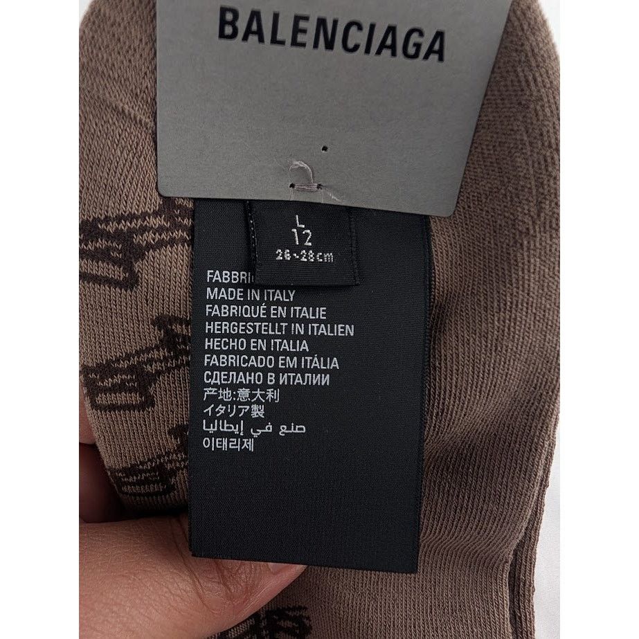 Balenciaga o1rshd1 Size: L / Socks BB Monogram Tennis in Beige Size ONE SIZE - 5 Thumbnail