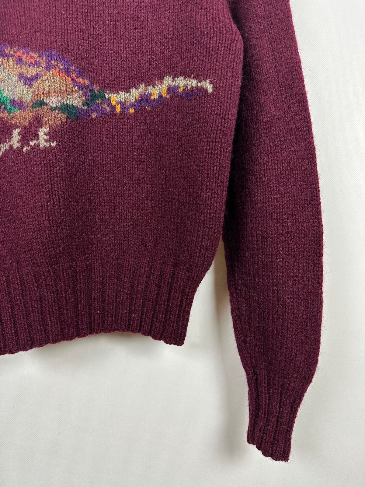 Polo Ralph Lauren 80s Vintage Ralph Lauren Pheasant Wool Hand Knit Sweater Size M / US 6-8 / IT 42-44 - 9 Thumbnail