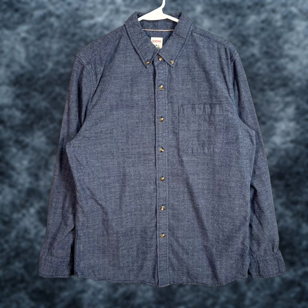 Vintage VINTAGE Dubinik Blue Flannel Button-Up Shirt Adult Medium Long Sleeve Cotton Mens Size US M / EU 48-50 / 2 - 1 Thumbnail