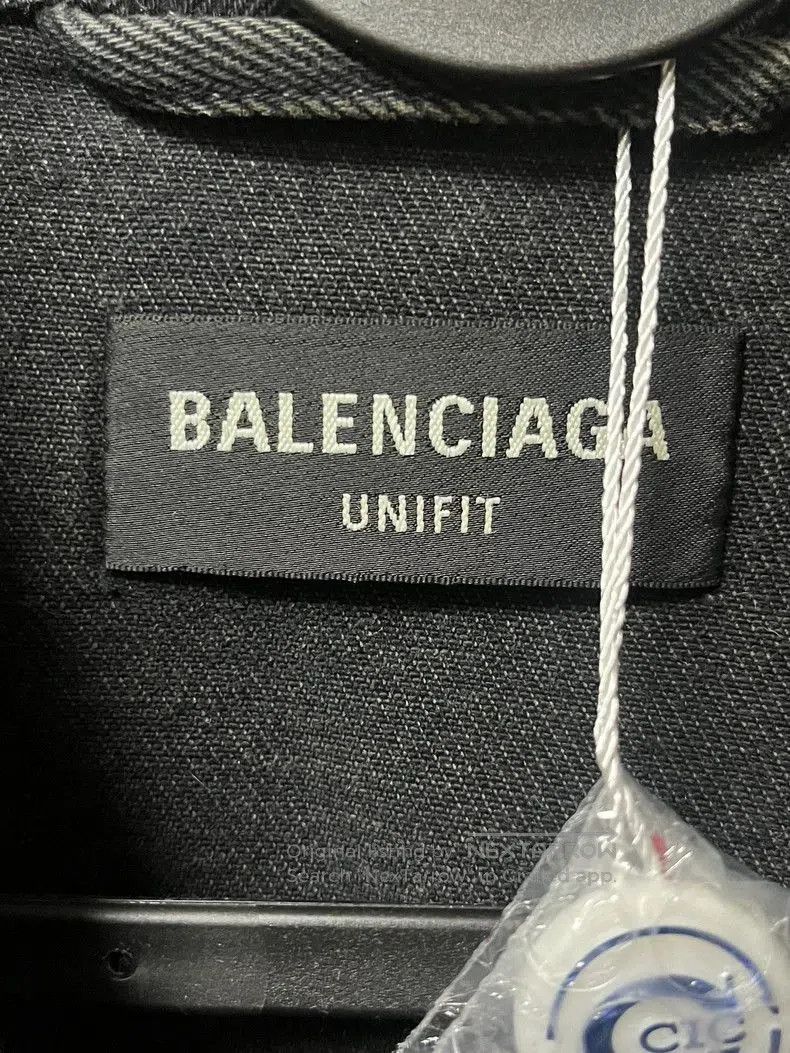 Balenciaga Balenciaga Black Denim Logo Jacket. Size US XS / EU 42 / 0 - 3 Thumbnail