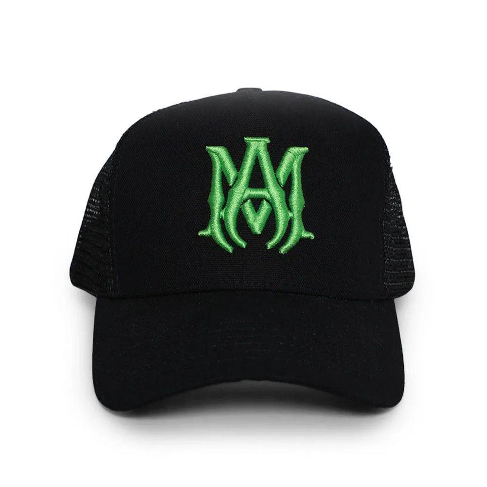 Amiri MA Logo Trucker Hat Black Size ONE SIZE - 1 Preview