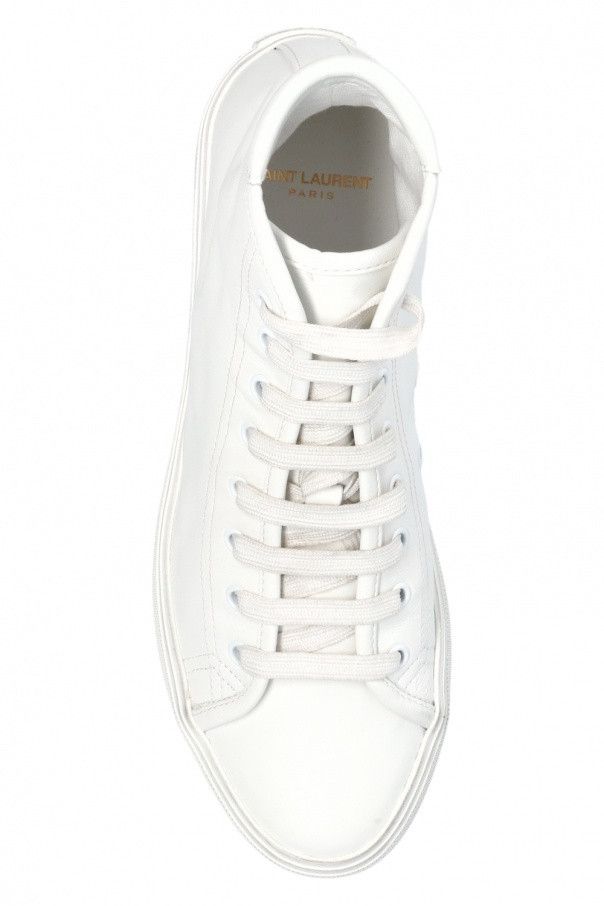 Saint Laurent Paris o1s1wg111024 Malibu Mid-Top Sneakers Smooth Leather in White Size US 9 / IT 39 - 6 Thumbnail