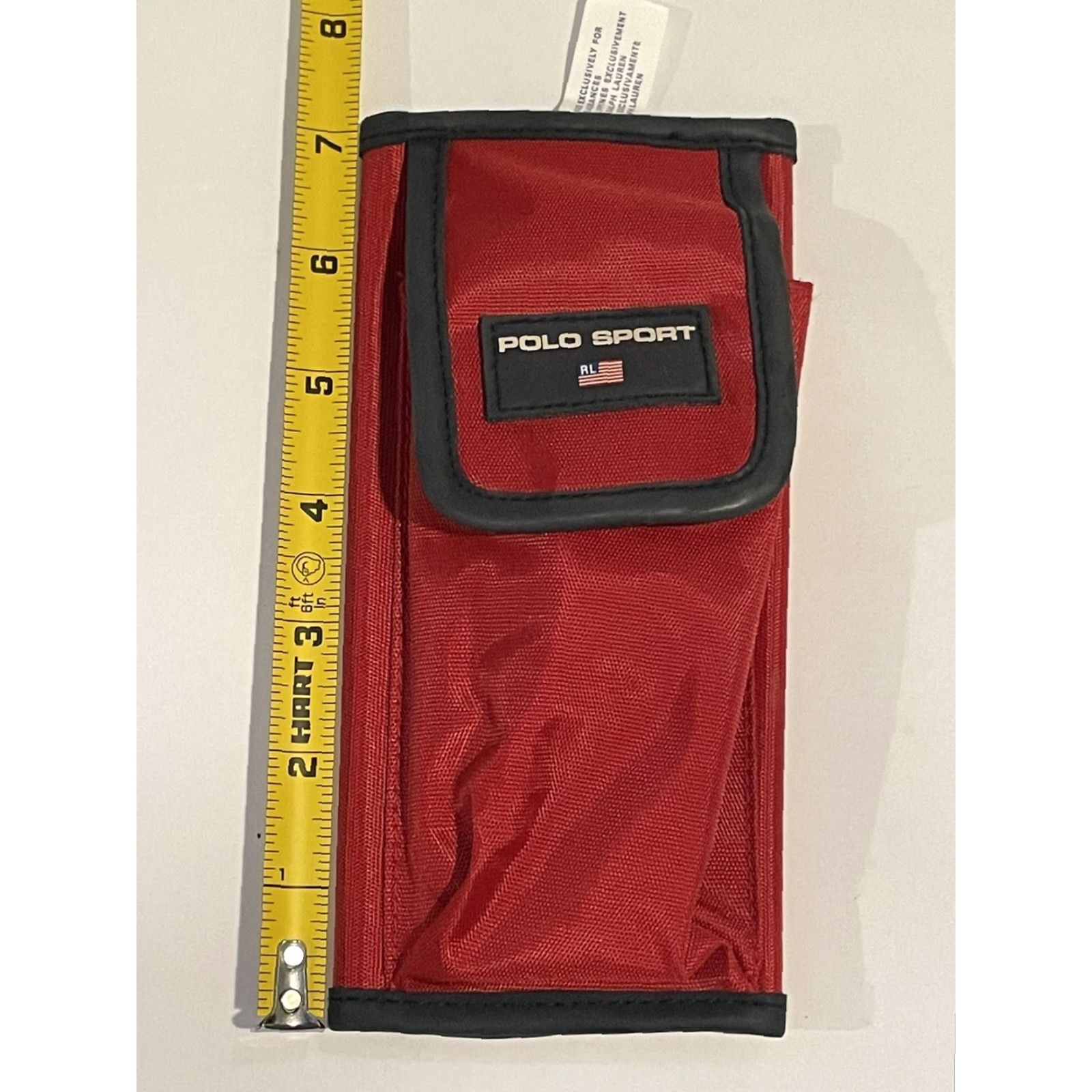 Vintage VINTAGE Polo Sport Wallet Women 90s Red Zip-Around Ralph Lauren Credit Card Folding Trifold Rare Size ONE SIZE - 3 Thumbnail