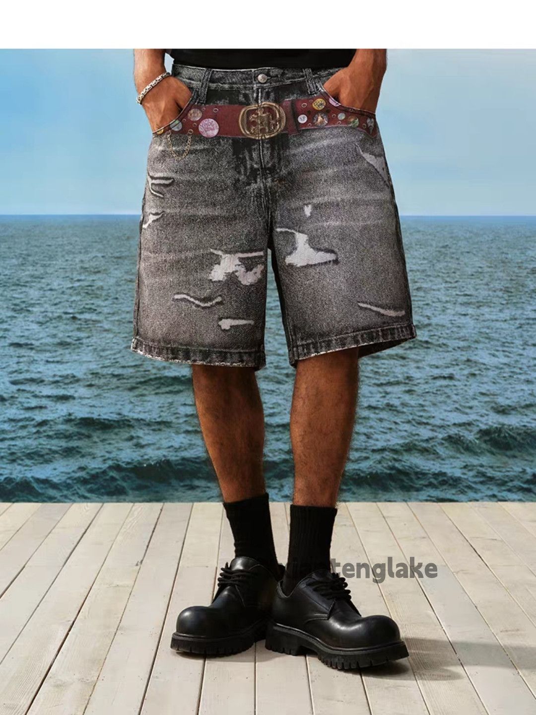 Designer × Japanese Brand × Vintage Unisex outdoor utility skate hiphop pattern shorts Size US 34 / EU 50 - 9 Thumbnail