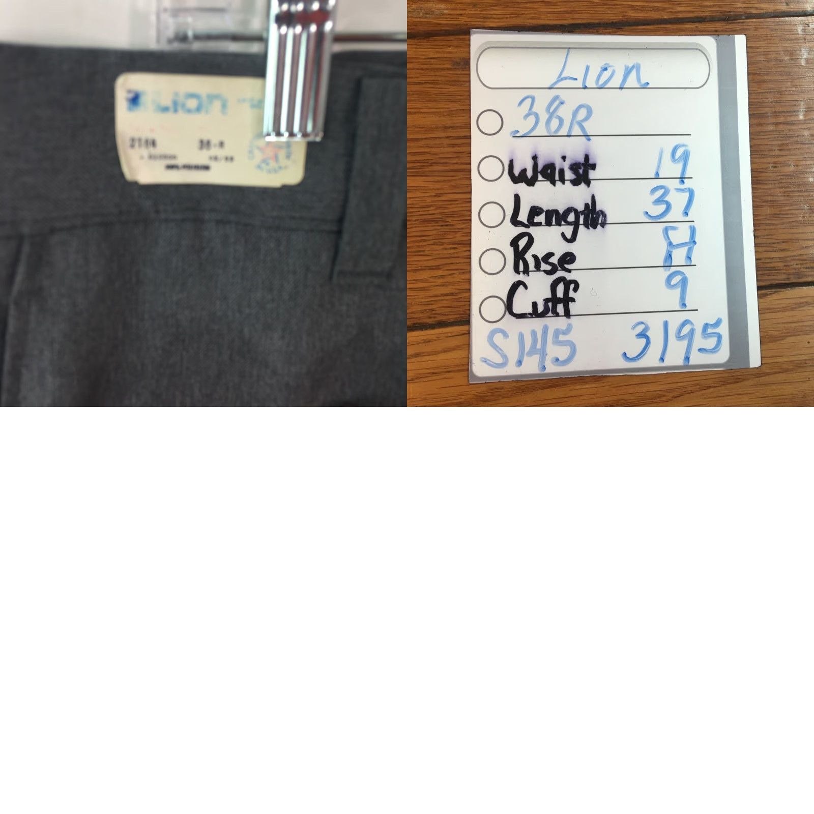 Vintage VINTAGE Lion Men's Dress Pants Size 38 High Rise Pleated Straight Gray 90s Men's Fashion Size US 38 / EU 54 - 8 Thumbnail