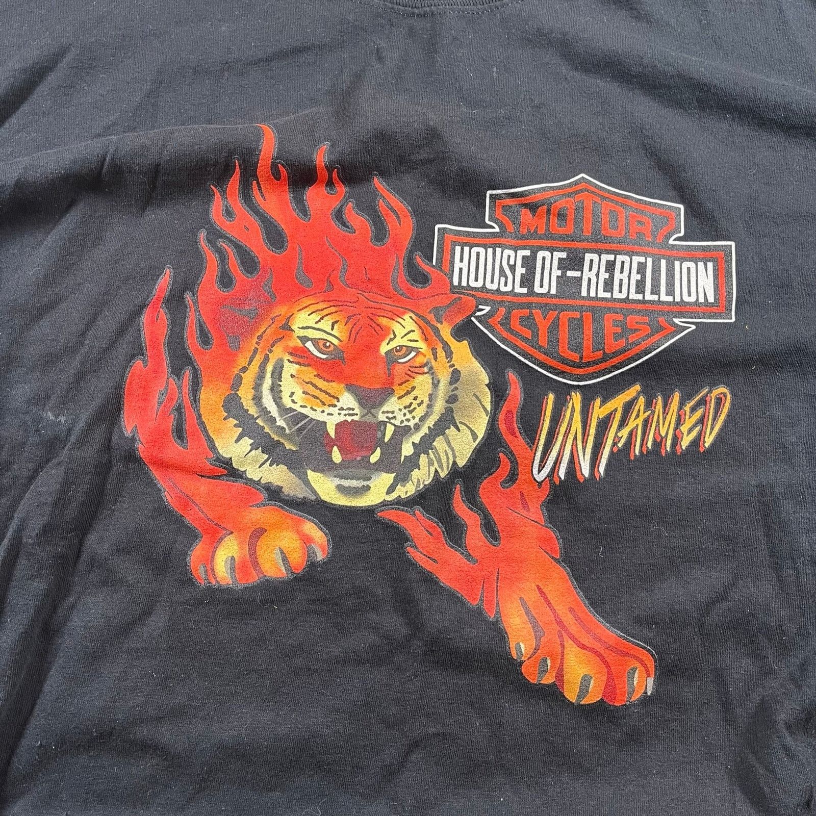 Harley Davidson Vintage tiger flamed long sleeve Size US XXL / EU 58 / 5 - 3 Thumbnail
