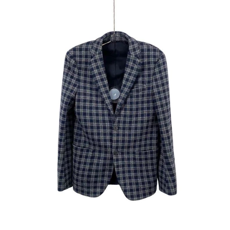 Fendi Fendi Blue plaid cashmere suit jacket Size 46S - 1 Thumbnail