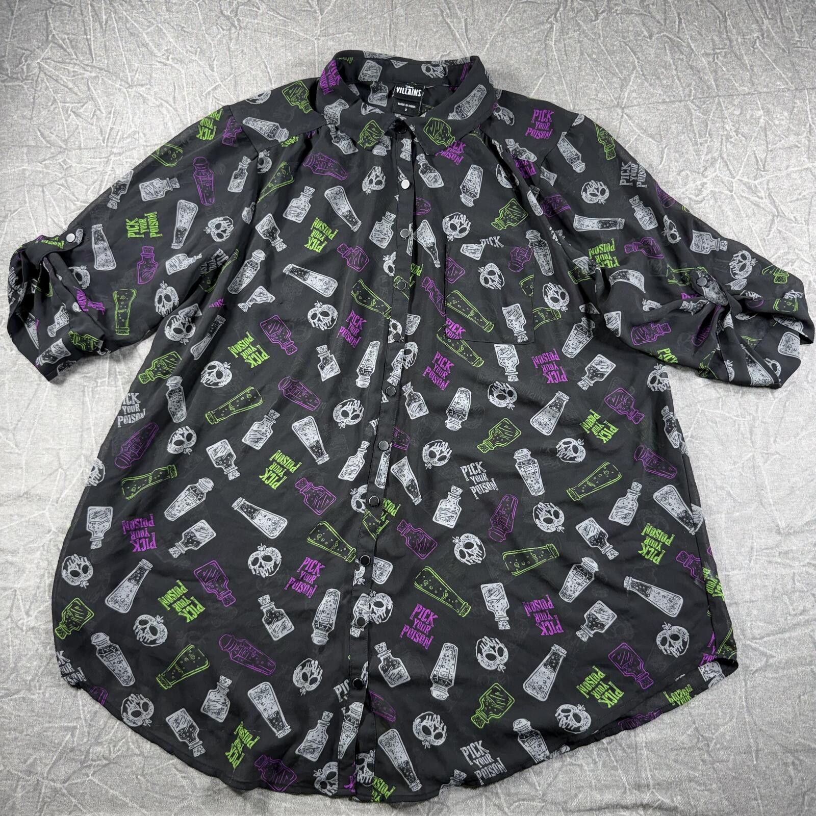 Disney Disney Shirt Women's 2 Black Villains Pick Your Poison Size ONE SIZE - 1 Thumbnail