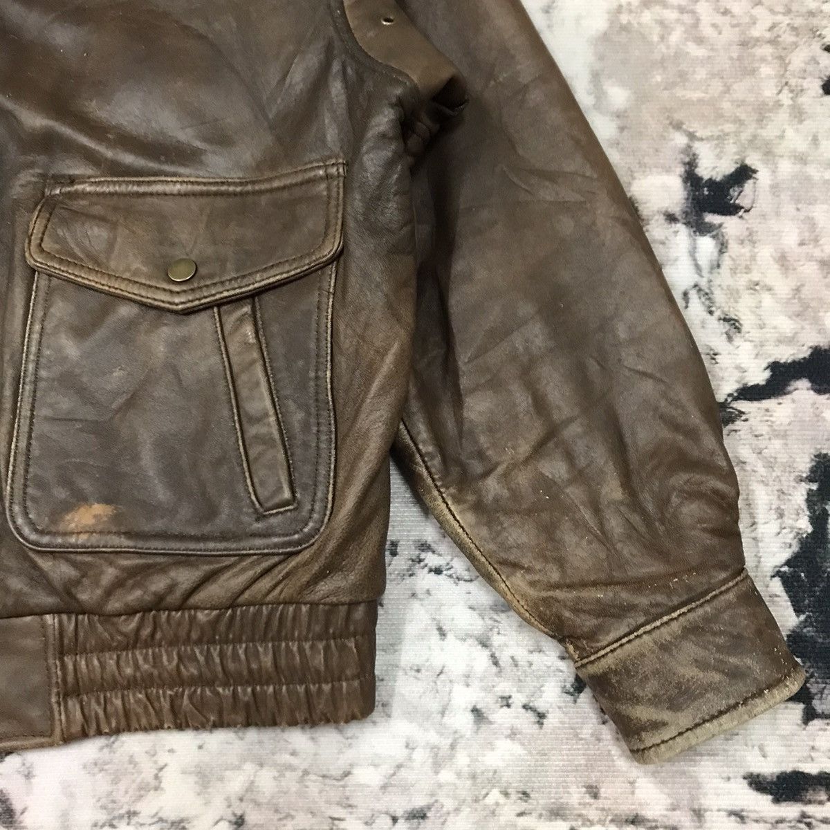 Vintage 90s Type A-2 UsArmy AirForce Bomber Leather Jacket