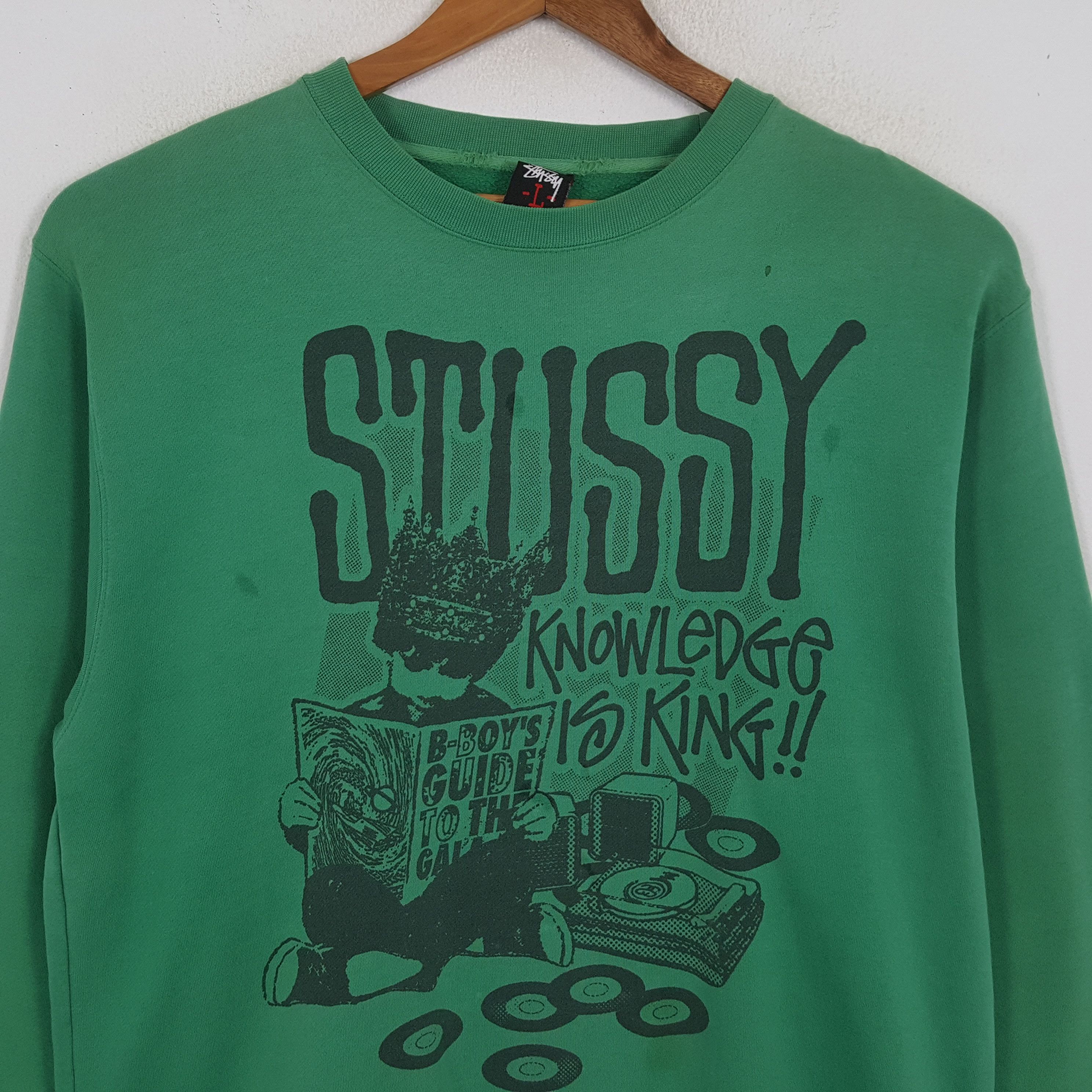 Stussy × Vintage Vintage STUSSY Streetwear Skateboard Style Sweatshirts Size US XL / EU 56 / 4 - 2 Thumbnail