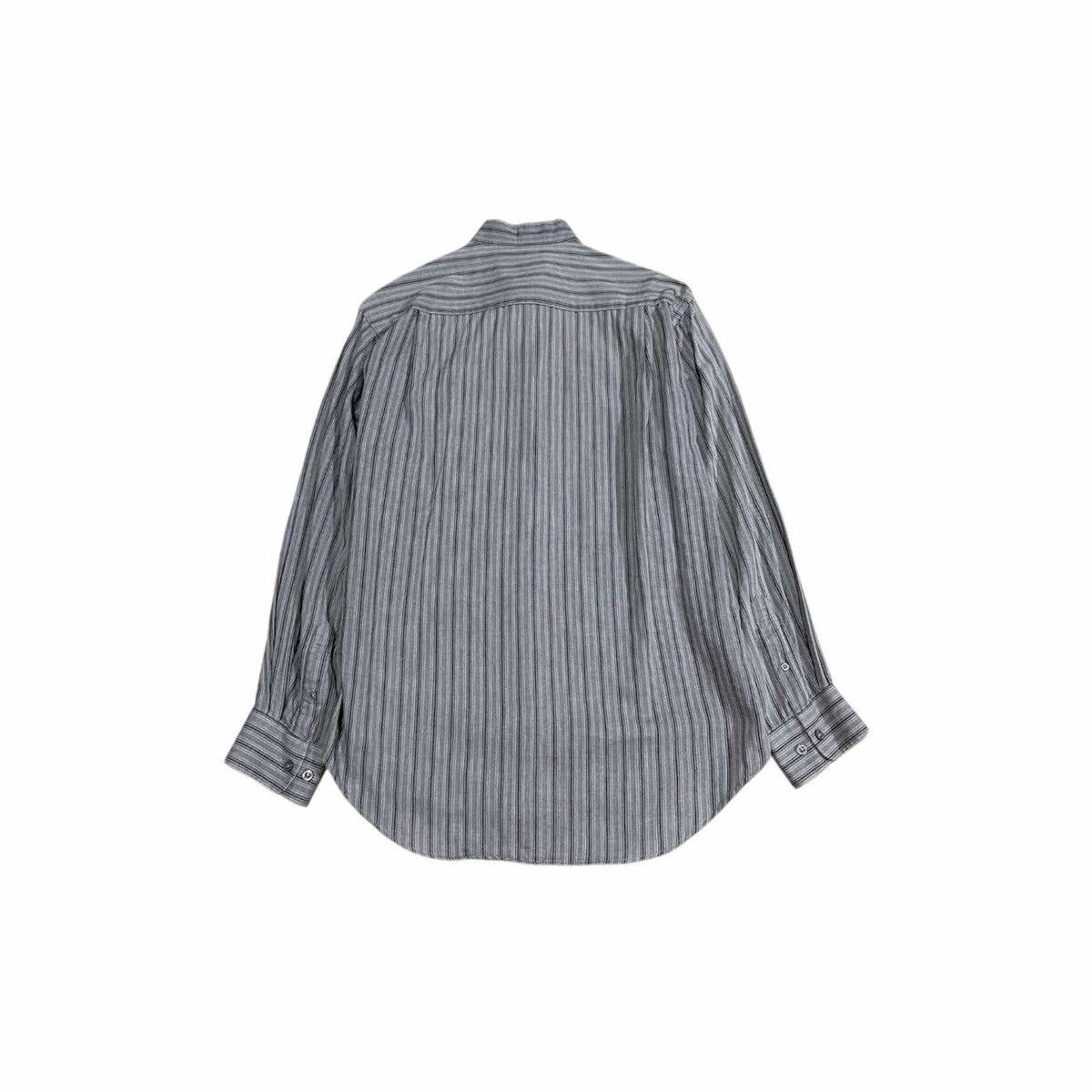 Japanese Brand × Kansai Yamamoto × Yohji Yamamoto 🔥Rare Vintage Kansai Yamamoto Striped Shirt Mandarin Collar Size US L / EU 52-54 / 3 - 9 Thumbnail